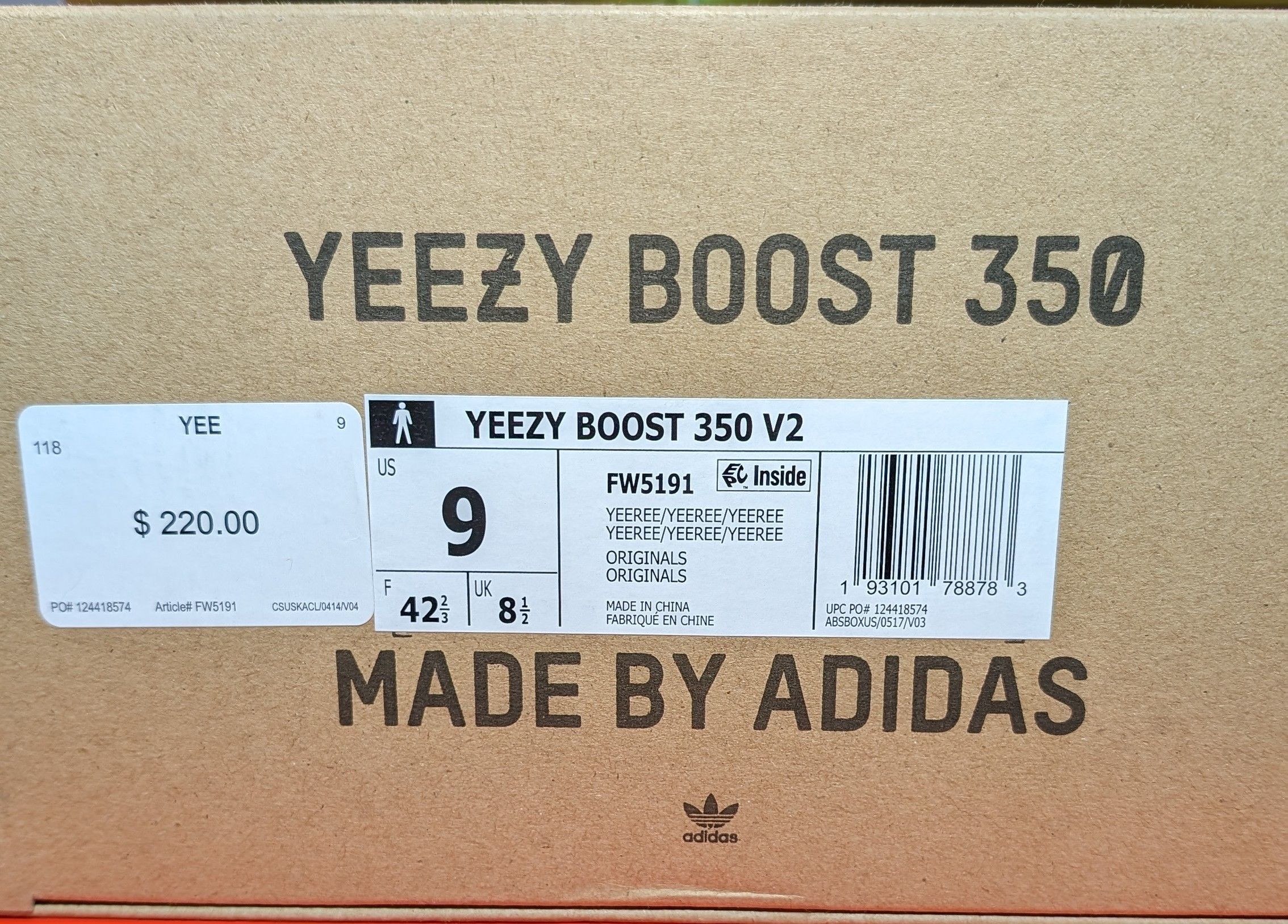 Adidas Size 9 - Adidas Yeezy Boost 350 V2 Yeezreel Non-Reflective Size US 9 / EU 42 - 8 Thumbnail