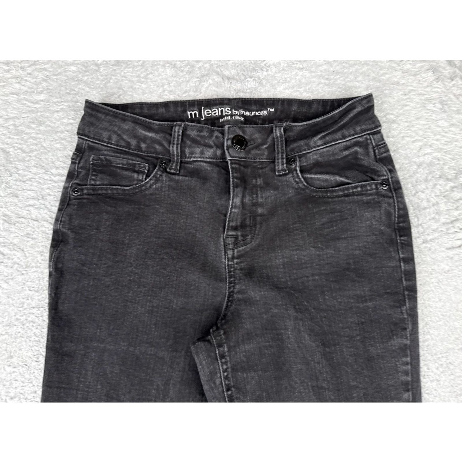 Vintage Maurices M Jeans Bootcut Jeans Womens 4 Regular Gray Charcoal Wash 26x31 Stretch Denim Size 27" / US 4 / IT 40 - 4 Thumbnail