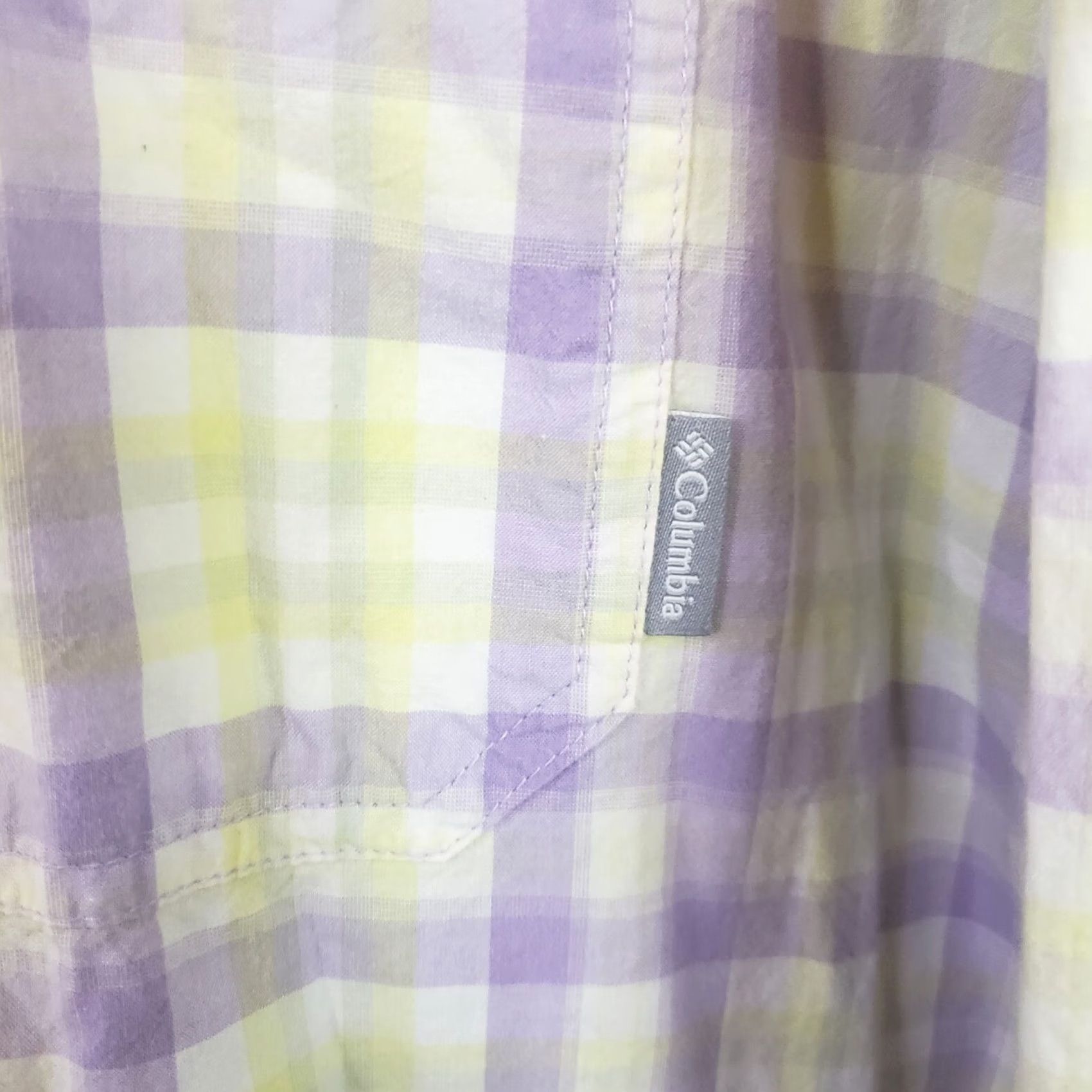 Vintage Columbia Shirt Men XL Button-Down Long Sleeve Plaid Twill Cotton Purple Lavender Mint Green Casual / Business / Travel Size US XL / EU 56 / 4 - 6 Thumbnail
