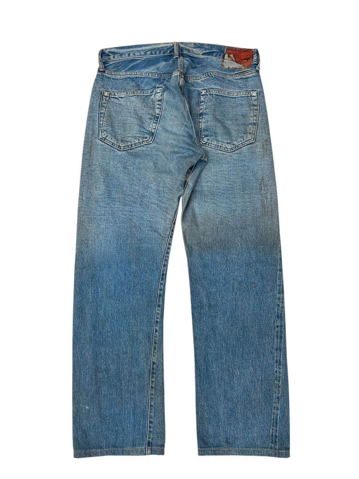 Johnbull Vintage 90s Sewing Chop Johnbull Stain Denim Selvedge Jeans Size US 34 / EU 50 - 15 Thumbnail