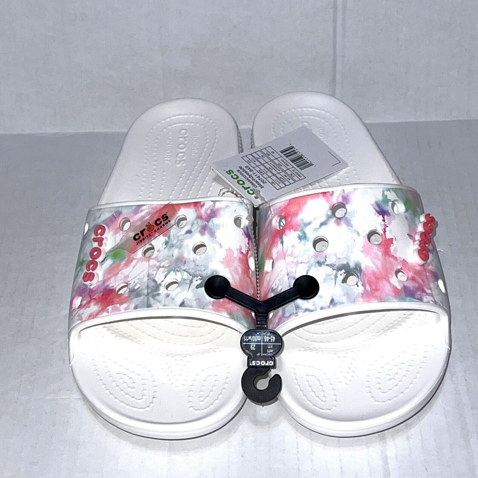 Crocs Crocs Classic Bleach Dye Slide Sandals White Size M11 Size US 11 / EU 44 - 6 Thumbnail