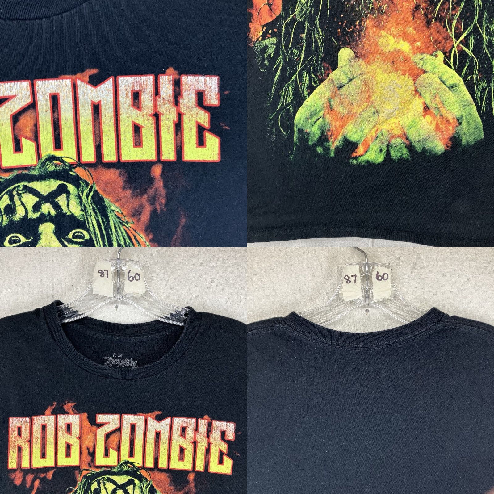 Vintage Rob Zombie T-Shirt XL Black Graphic Print Horror Music All Seasons Crew Neck Short Sleeve Size US XL / EU 56 / 4 - 8 Thumbnail