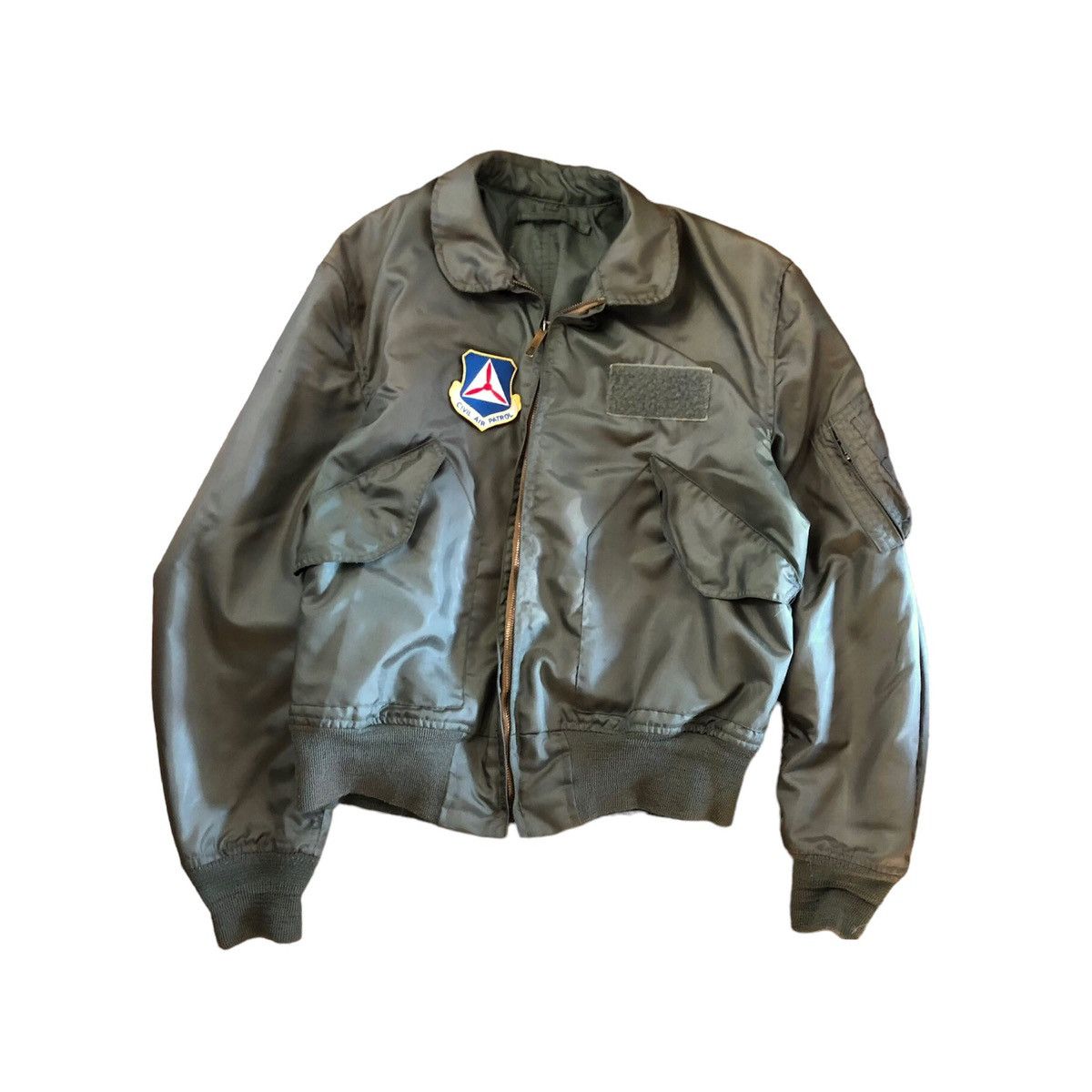 image of Military 70's Cwu Mil J Usaf Air Patrol Army Flight Jacket in Green, Men's (Size XL)