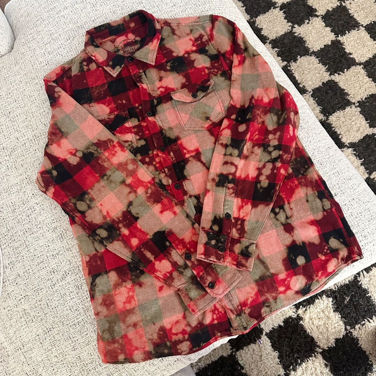 Anti Social Social Club Anti-Social Social Club Rare Gold Logo Red Flannel Size US L / EU 52-54 / 3 - 2 Thumbnail
