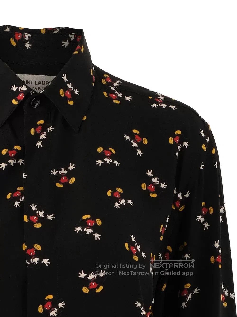 Yves Saint Laurent Saint Laurent Silk Mickey Mouse Shirt. Size S / US 4 / IT 40 - 3 Thumbnail