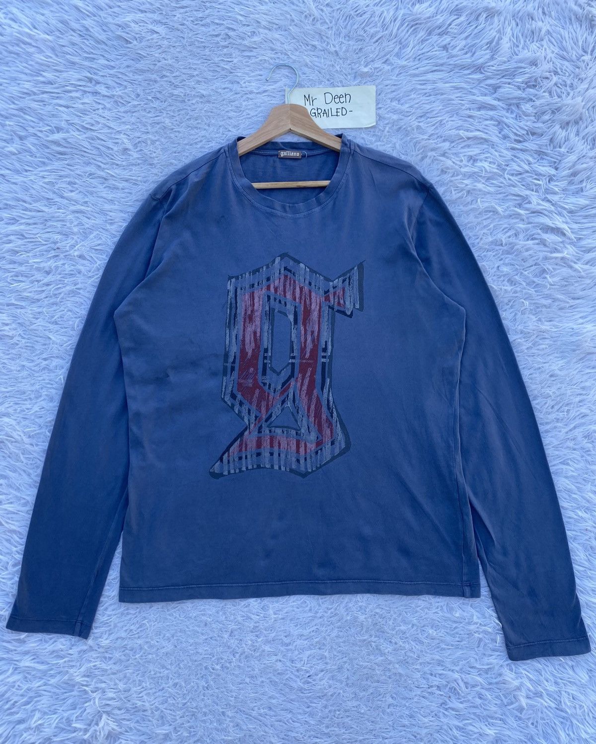 John Galliano Rare Vintage John Galliano Big Logo Printed Longsleeve Tee Size US L / EU 52-54 / 3 - 1 Thumbnail