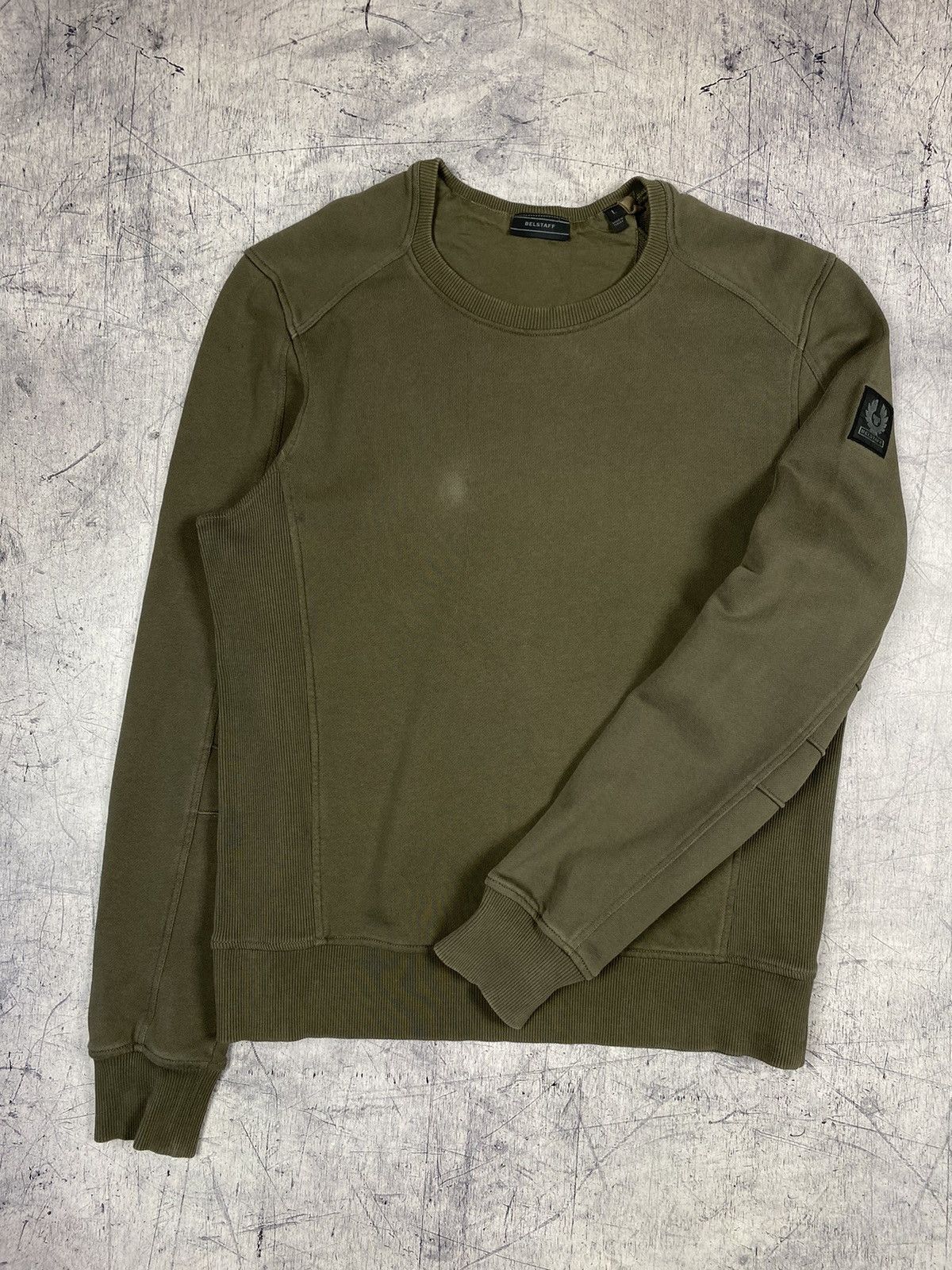 Belstaff Vintage Belstaff England Patch Lebel Designer Sweatshirt Size US L / EU 52-54 / 3 - 2 Thumbnail