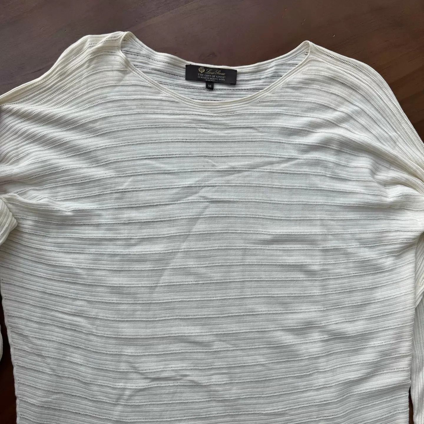 Loro Piana Loro Piana King's Gift White Knit Sweater M Light Marks Size M / US 6-8 / IT 42-44 - 3 Thumbnail