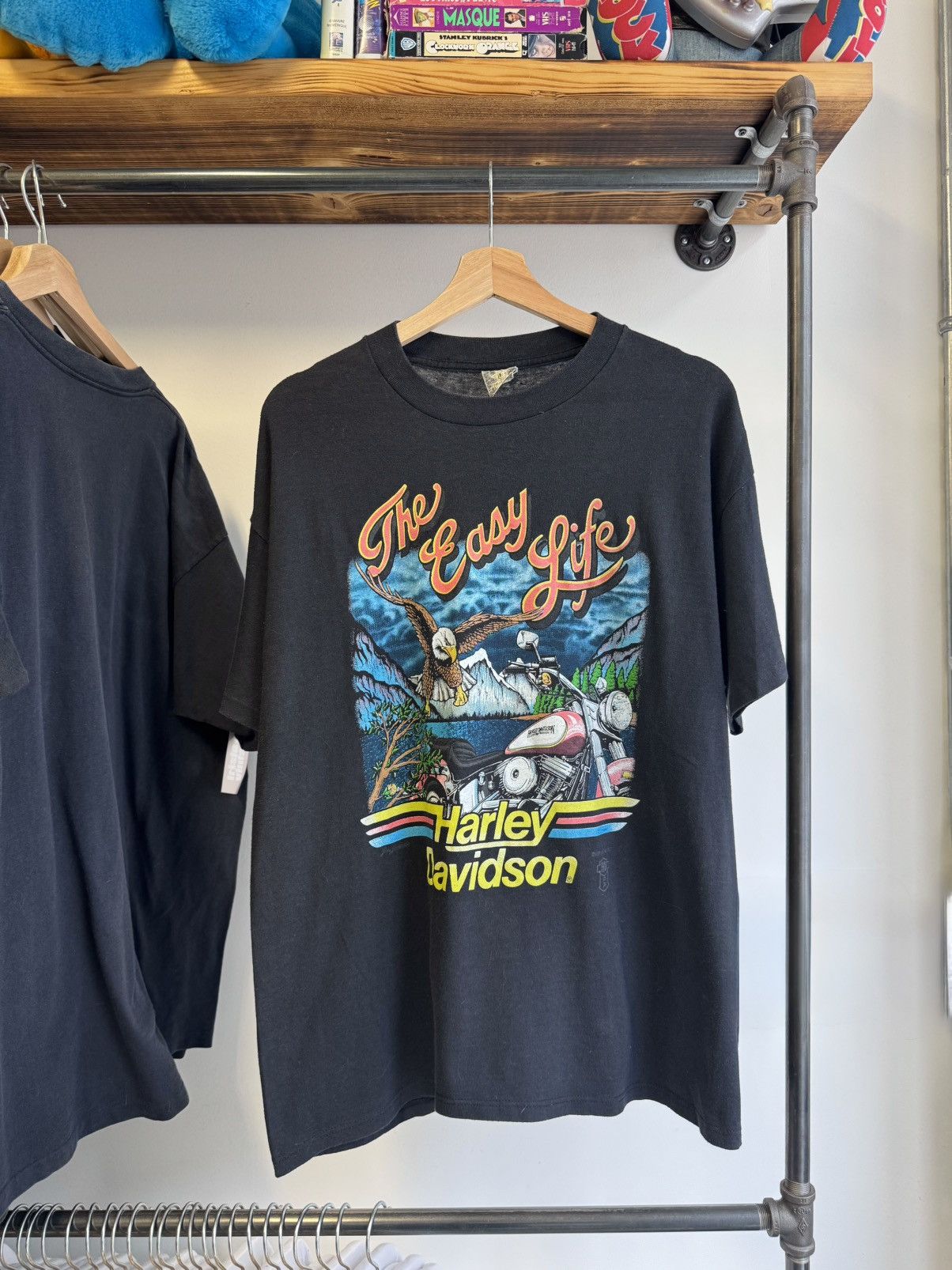 Harley Davidson 1980s Harley Davidson “The Easy Life” Fun Wear tee Size US XL / EU 56 / 4 - 1 Thumbnail