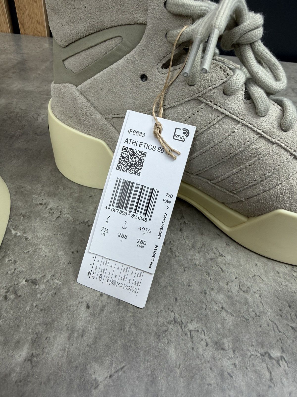 Adidas × Fear of God Adidas x Fear of God Athletics 86 High Sesame Sneakers Size US 7.5 / EU 40-41 - 9 Thumbnail