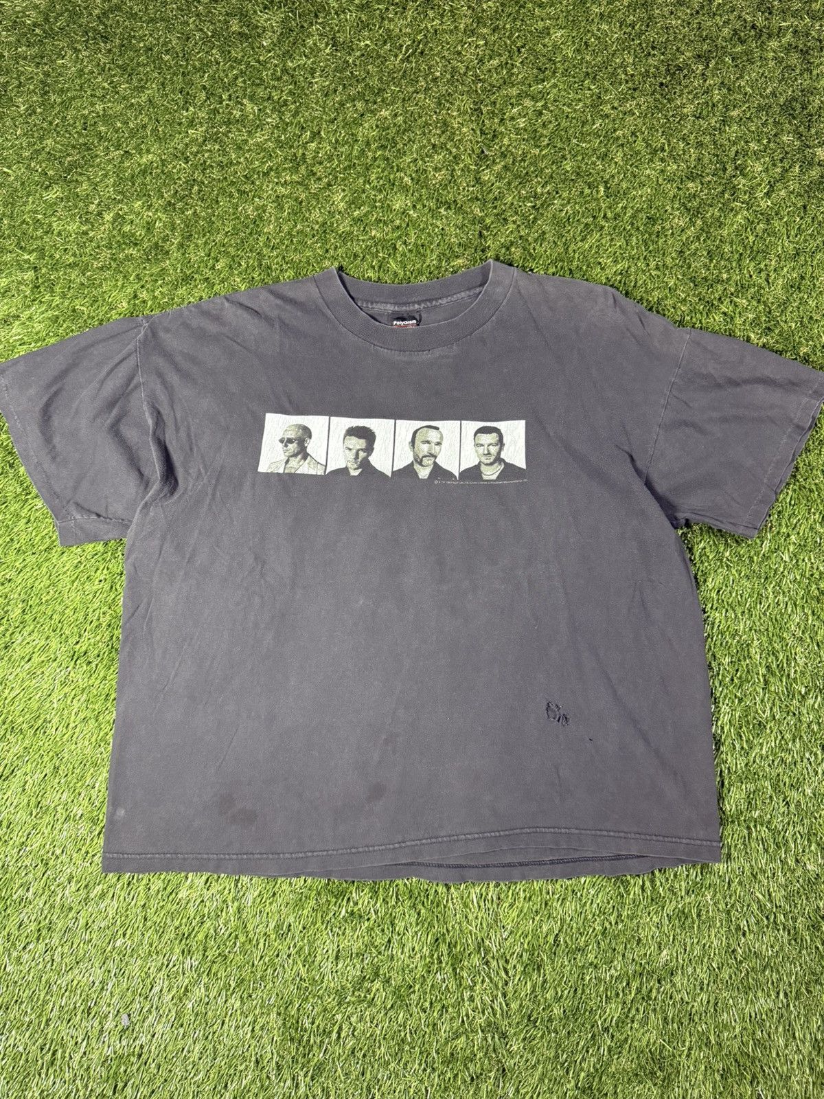 Band Tees Vintage 90s Faded U2 Box Logo Pop Tour Essential Band Tee Size US XL / EU 56 / 4 - 1 Thumbnail