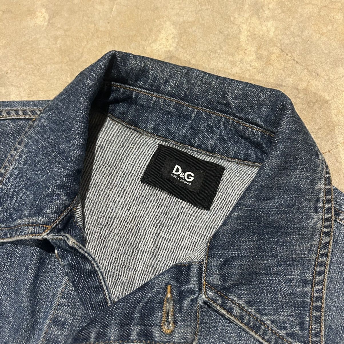 Designer × Dolce & Gabbana Dolce & Gabbana Chopped Short Sleeve Denim Trucker Jacket Size US L / EU 52-54 / 3 - 5 Thumbnail