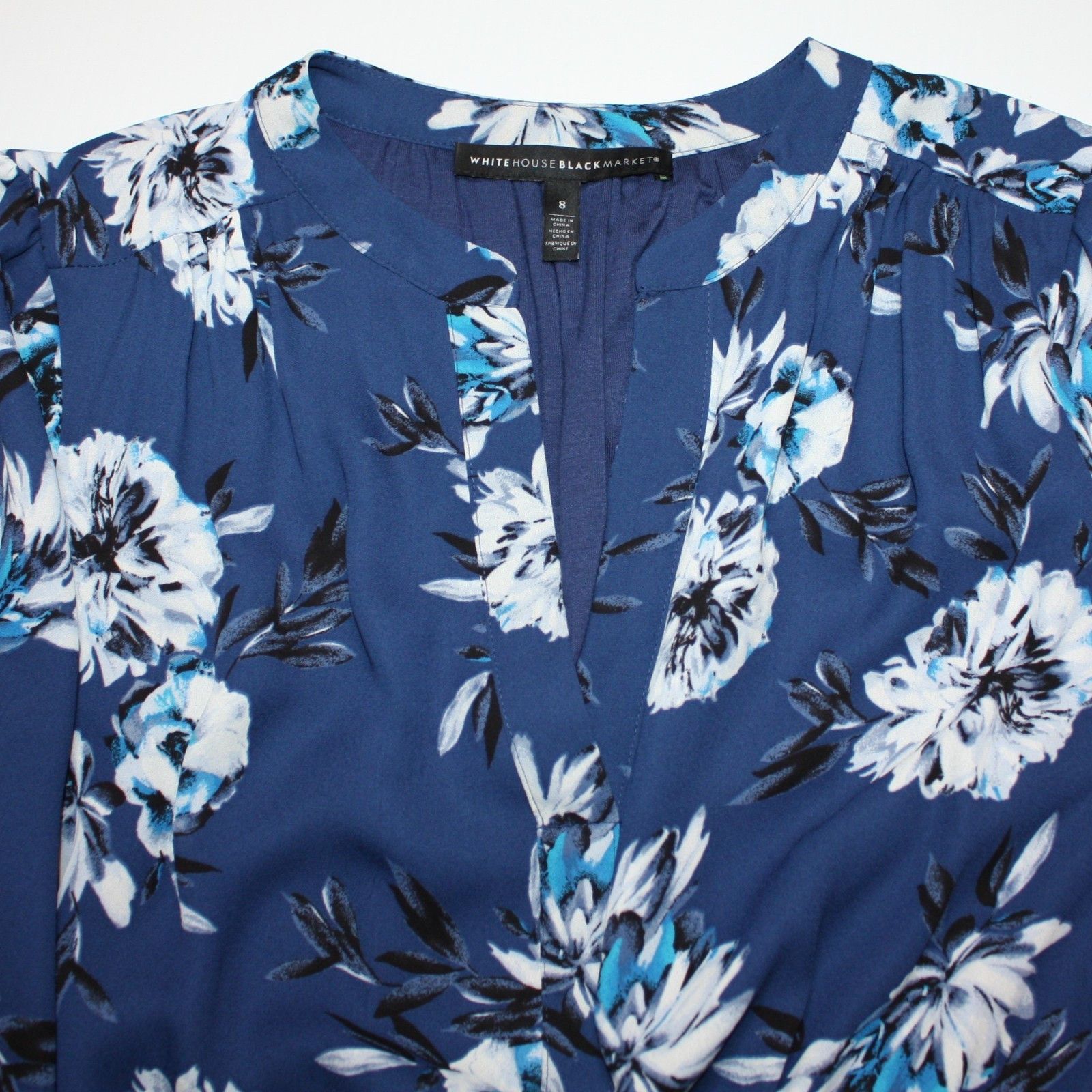 White House Black Market Floral Print Soft Blouson Dress in size US 8 Size M / US 6-8 / IT 42-44 - 4 Thumbnail