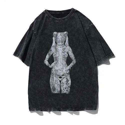 VIBE Gothic Cotton Vintage T-Shirt Size US XL / EU 56 / 4 - 3 Thumbnail