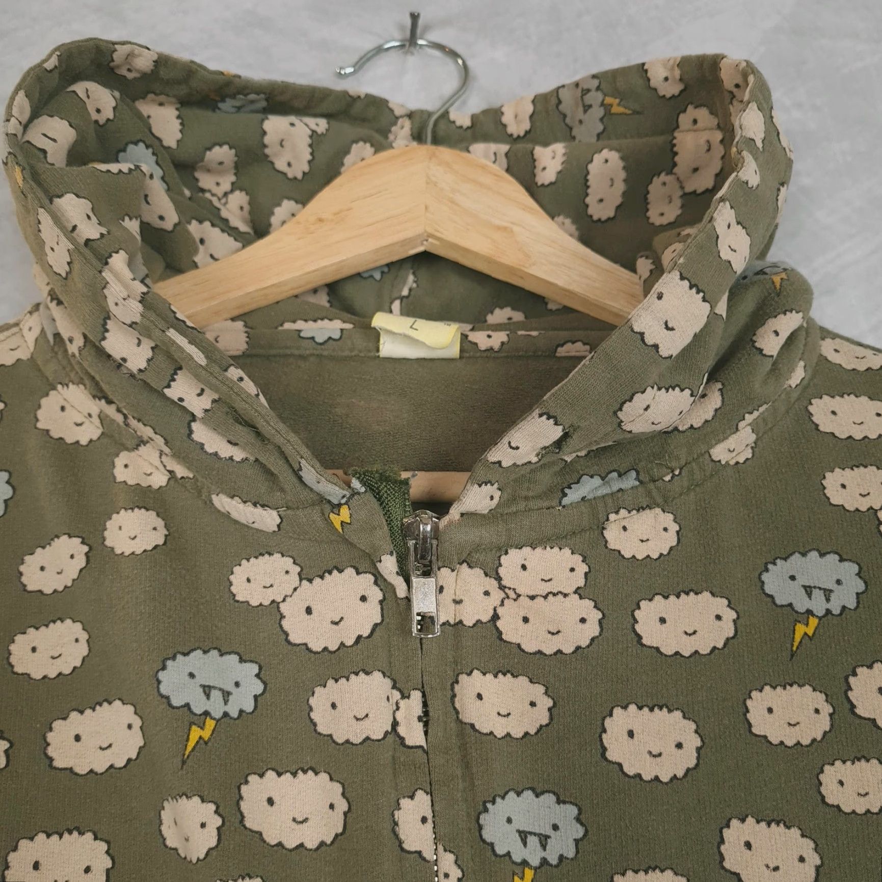 Vintage VINTAGE Loyal Army Hoodie Juniors Large Green Cloud Kawaii Sweatshirt Size L / US 10 / IT 46 - 3 Thumbnail