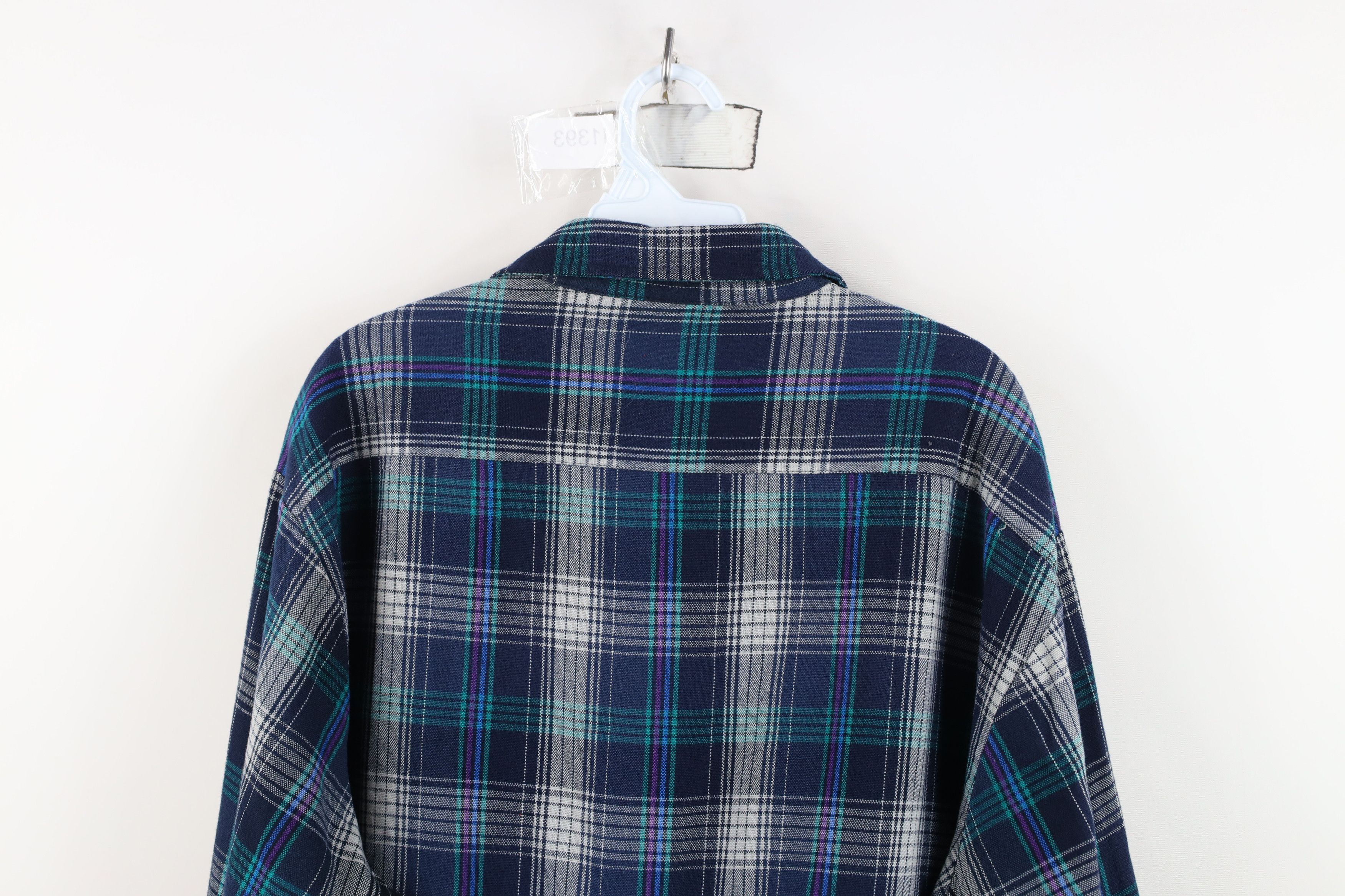 Vintage Vintage 80s 90s Streetwear Double Pocket Button Shirt Plaid Size US XL / EU 56 / 4 - 14 Thumbnail