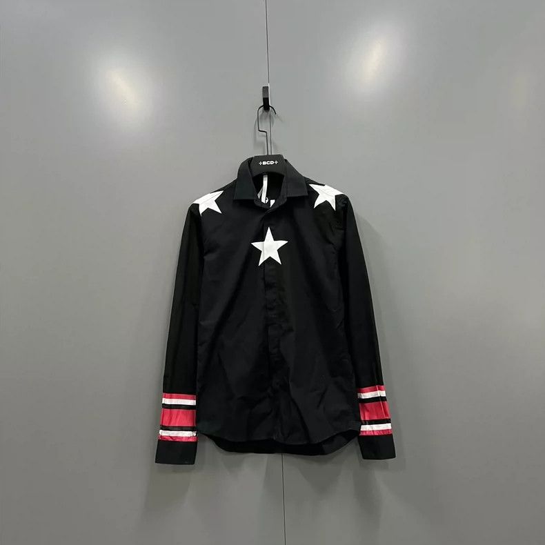 Givenchy Givenchy Size37 Black Star Printed Shirt Size US M / EU 48-50 / 2 - 1 Thumbnail