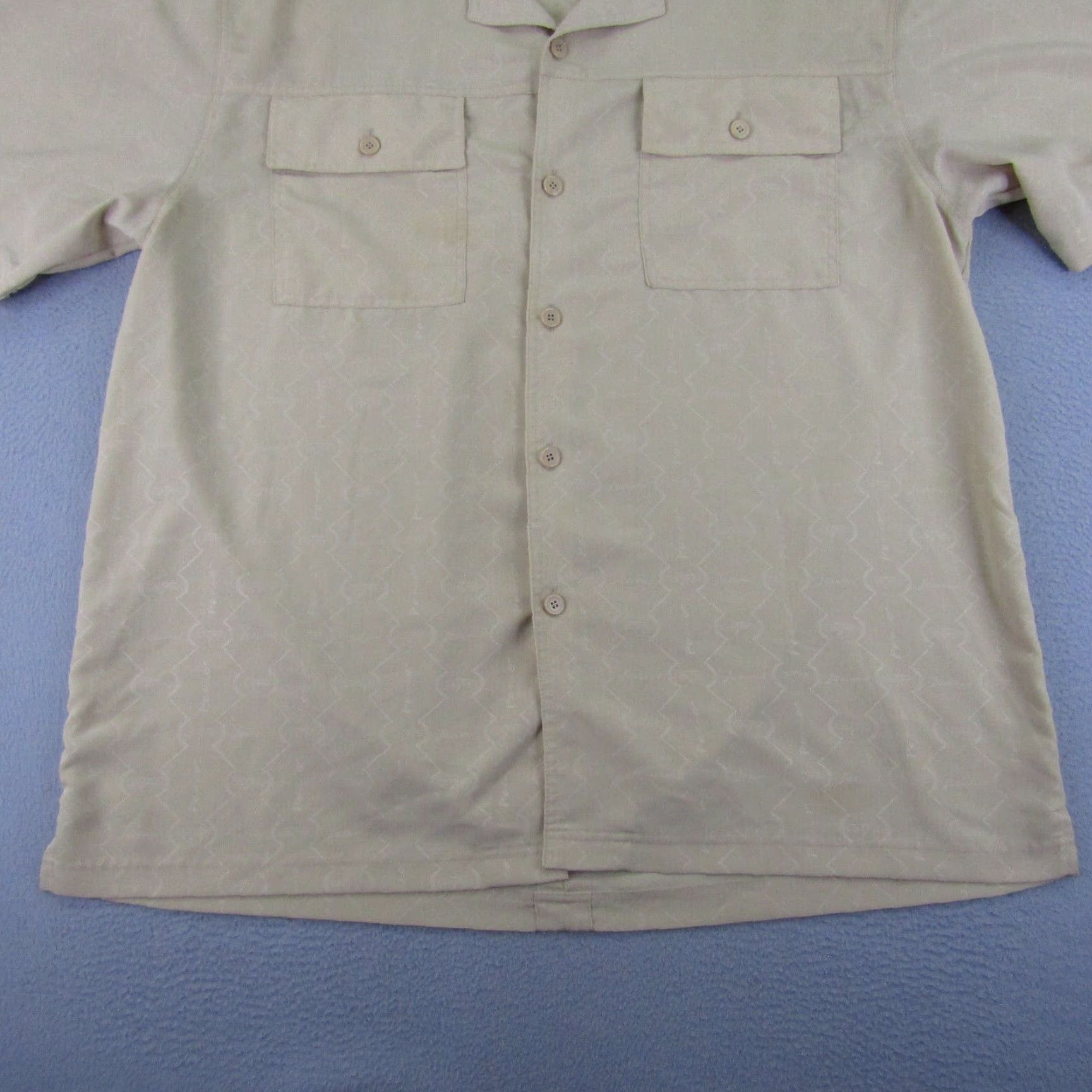 Vintage VINTAGE Cal Top Shirt Mens XL Beige Button-Up Collared Short Sleeve Vintage: Cal Top Shirt Mens XL Beige Button-Up Collared Short Sleeve Size US XL / EU 56 / 4 - 5 Thumbnail
