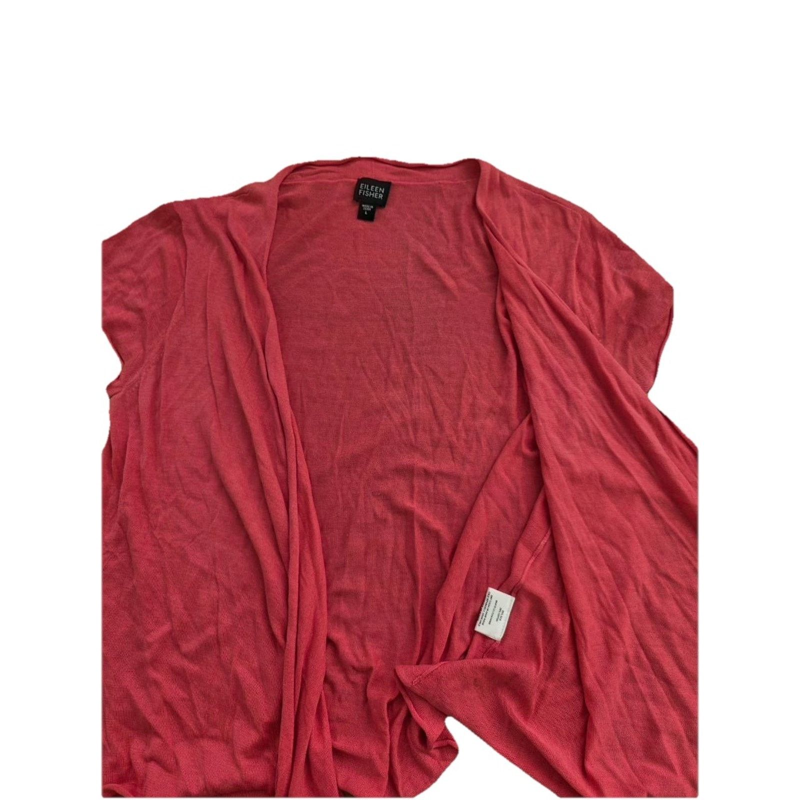Eileen Fisher Eileen Fisher Sweater Silk Cardigan Shrug Burnt Ora L A00113 Size L / US 10 / IT 46 - 7 Thumbnail