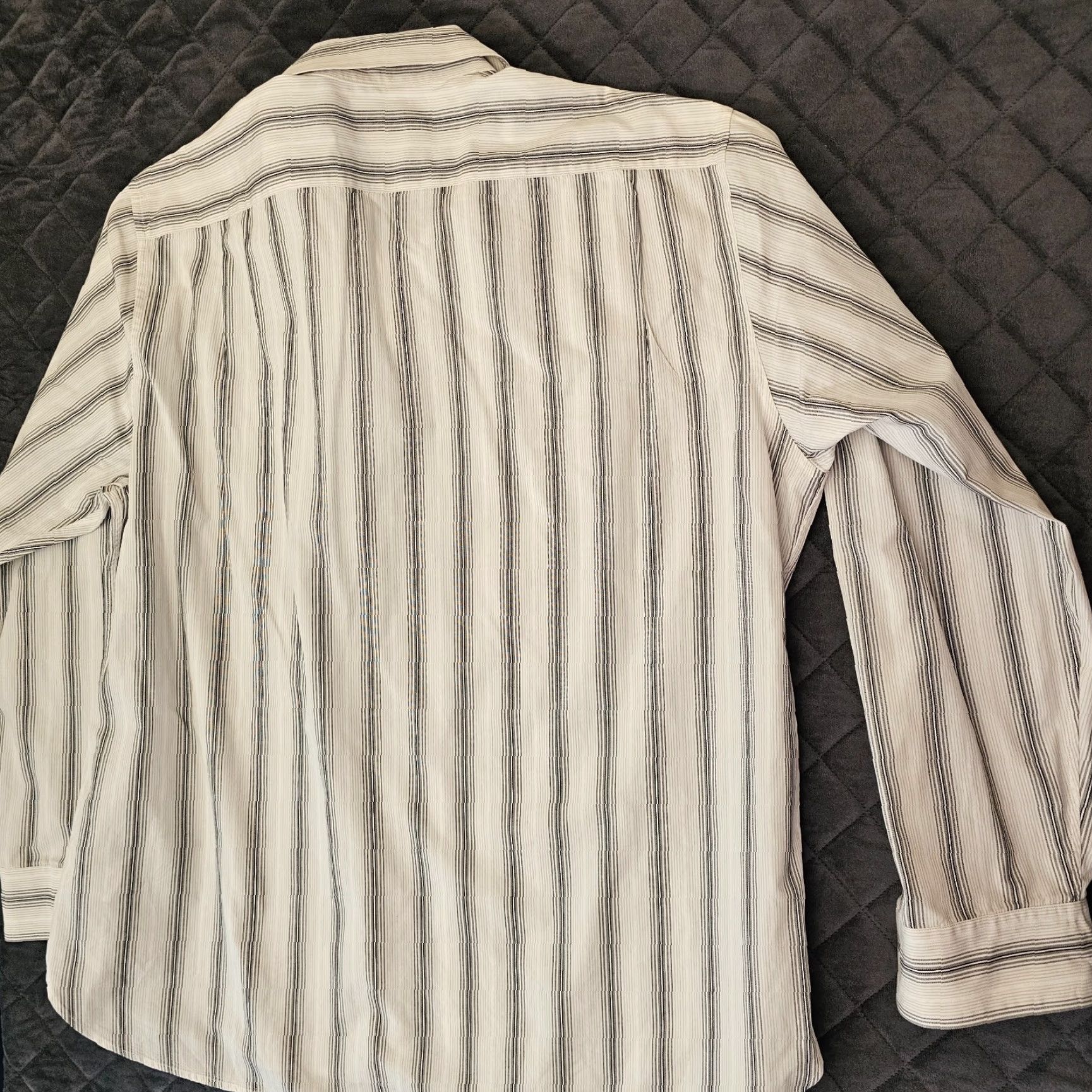 Michael Kors Michael Kors Dress Shirt Men’s XL White Stripe Long Sleeve Button-Down Collared Classic Button Up Shirt Size 46R - 7 Thumbnail