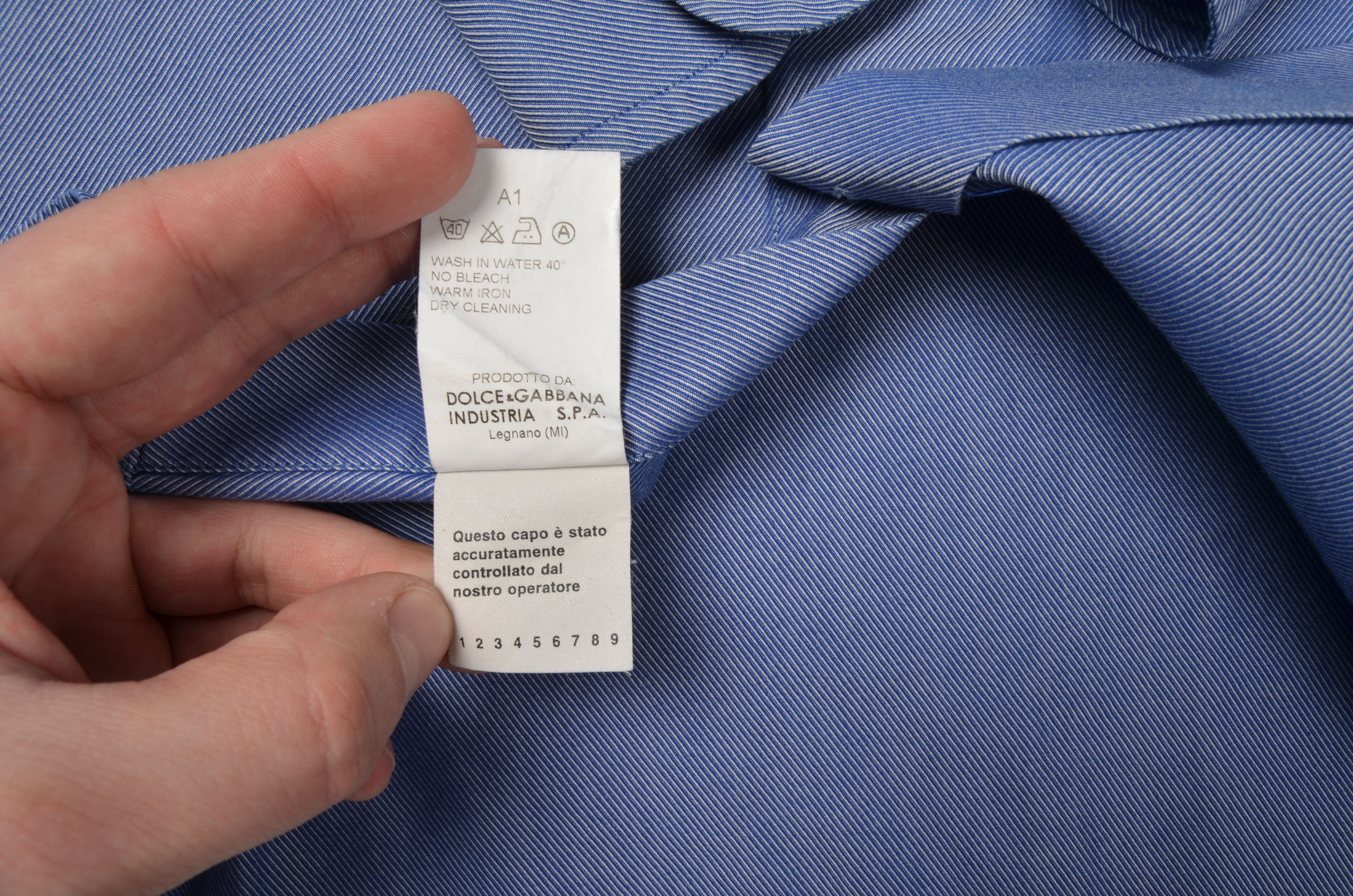 Designer × Dolce & Gabbana × Vintage Dolce Gabbana Vintage Dress Blue Shirt 39 15,5 1/2 Size US L / EU 52-54 / 3 - 15 Thumbnail