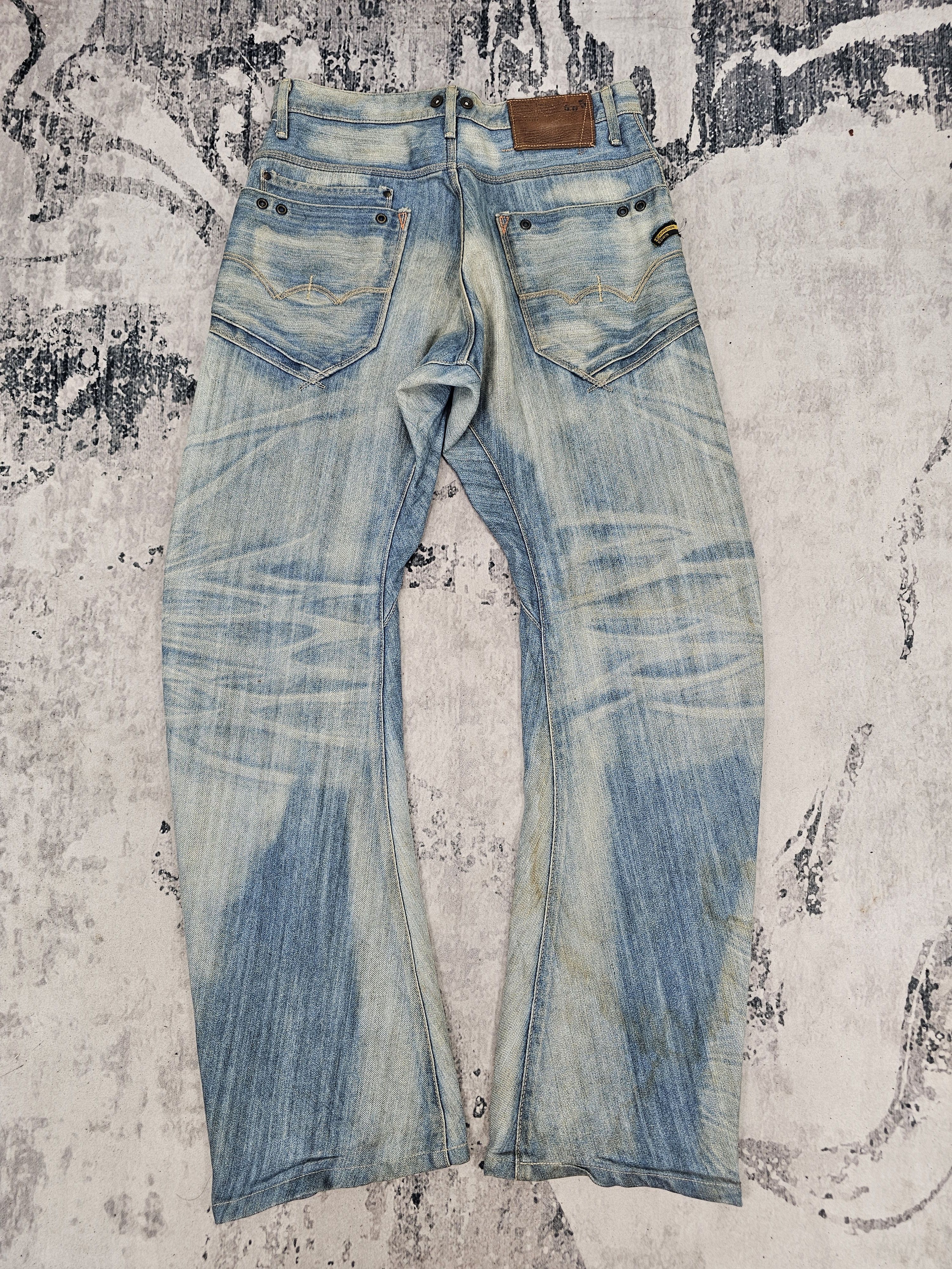 Edwin EDWIN 505 E FUNCTION Twisted Stone Wash Stain Jeans JB0304 Size US 32 / EU 48 - 2 Thumbnail