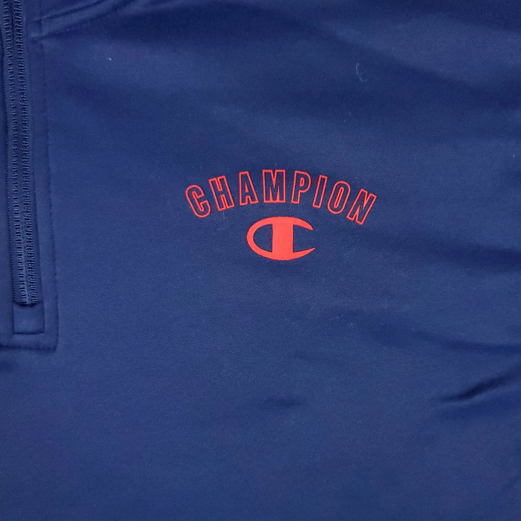 Champion Champion Sweatshirt Mens Large Blue Polyester 1/4 Zip Up Pullover Shirt Size US L / EU 52-54 / 3 - 2 Thumbnail