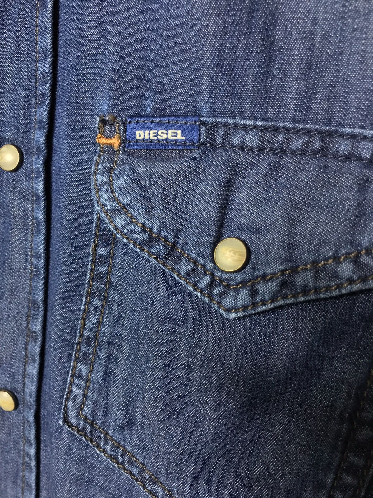 Diesel diesel industry mens shirt denim long sleeve blue jeans snap Size US M / EU 48-50 / 2 - 5 Thumbnail
