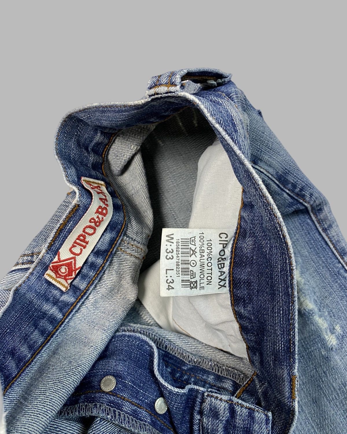 Japanese Brand Cipo Baxx VNTG Putchwork Distress Rick Owens Lgb Style Jeans Size US 33 - 8 Thumbnail