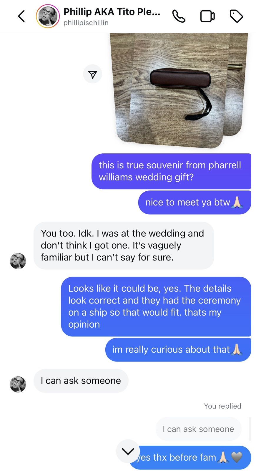 Pharrell Pharrell Wedding Gift for guest takeaway Size ONE SIZE - 9 Thumbnail