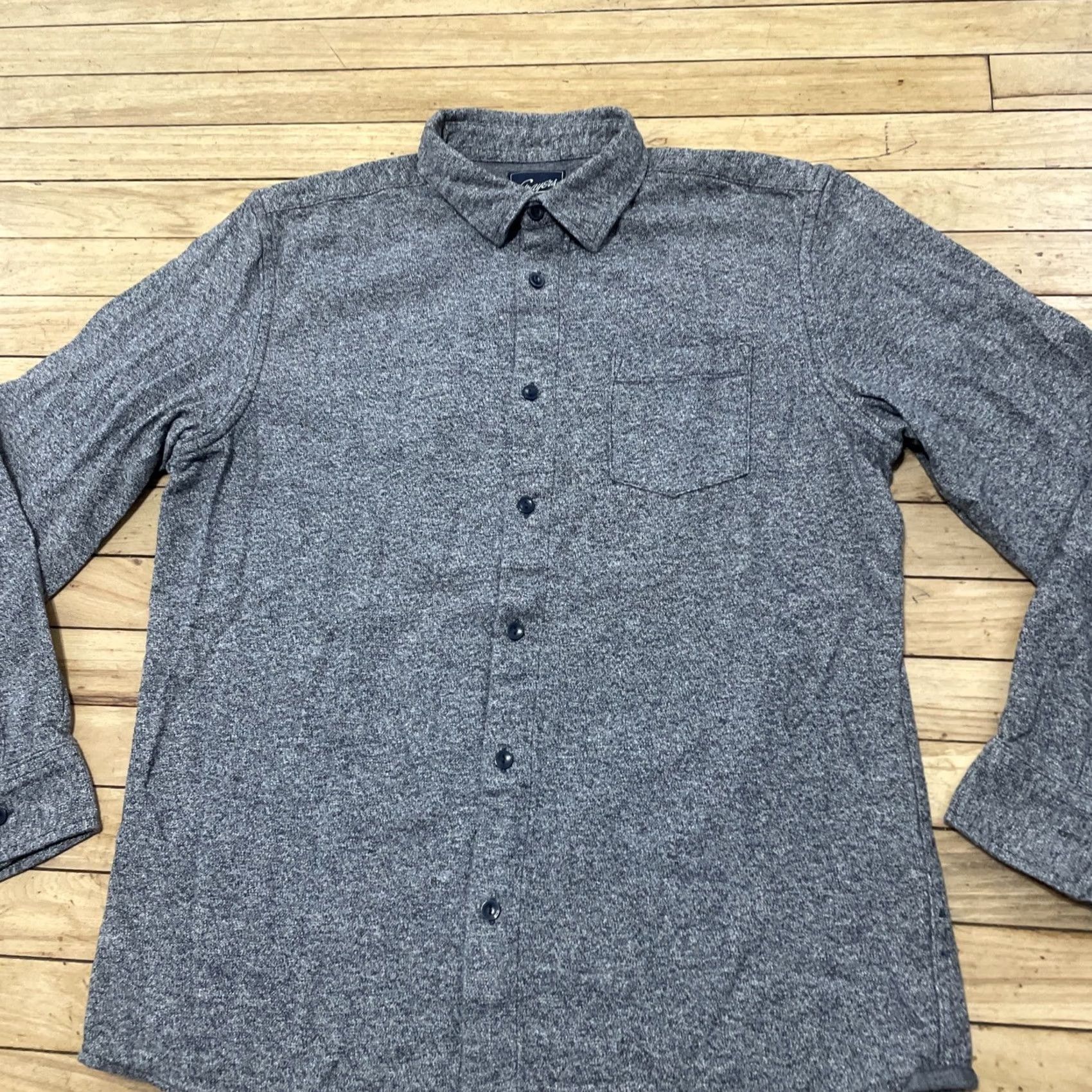 Grayers VINTAGE Grayers Heritage Flannel Shirt Men L Gray Knit Monochrome Streetwear Old Money Size US L / EU 52-54 / 3 - 4 Thumbnail