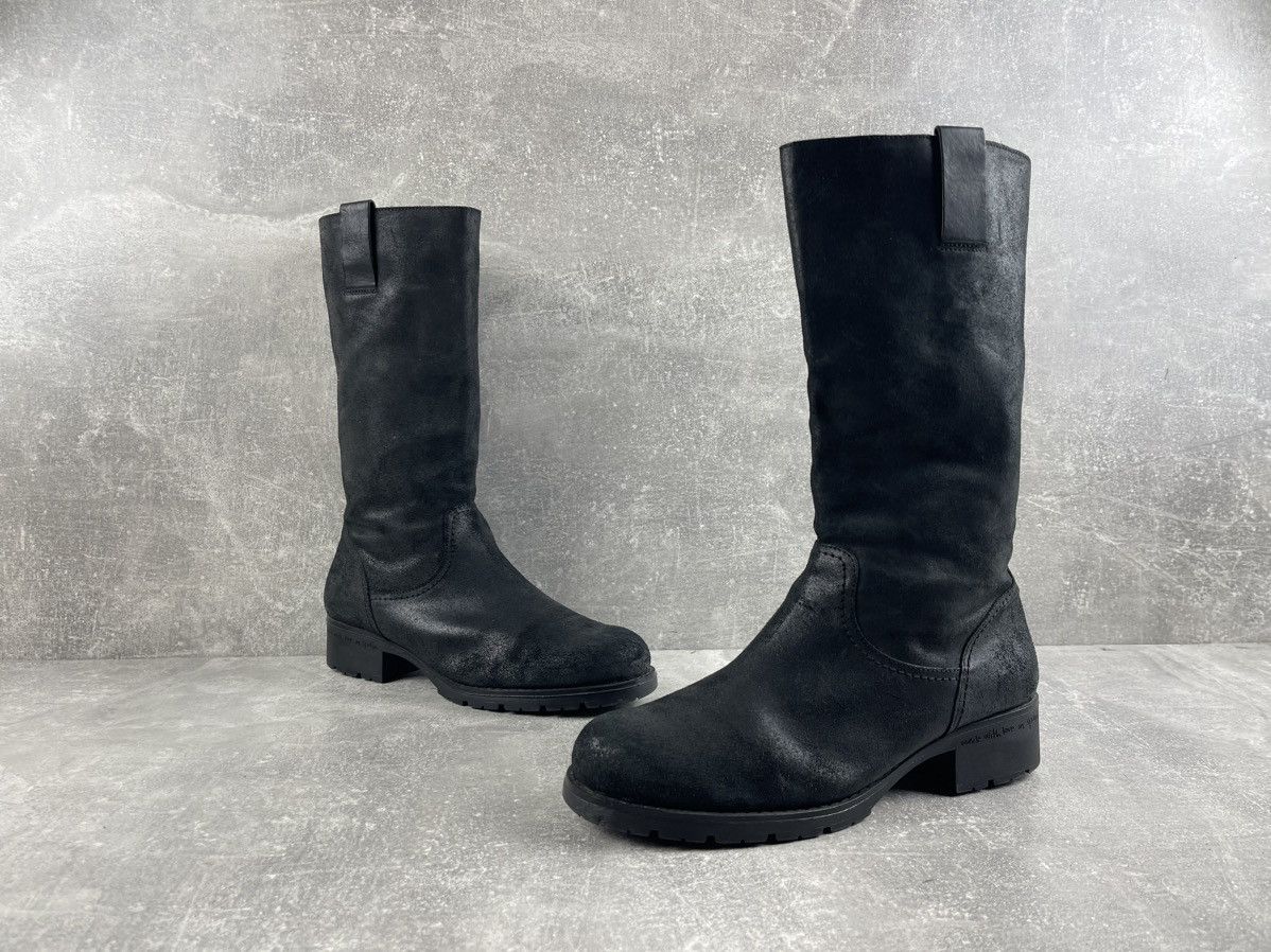 Genuine Leather Wonders Matte Black Genuine Suede Mid Calf Boots Size US 8 / EU 41 - 5 Thumbnail