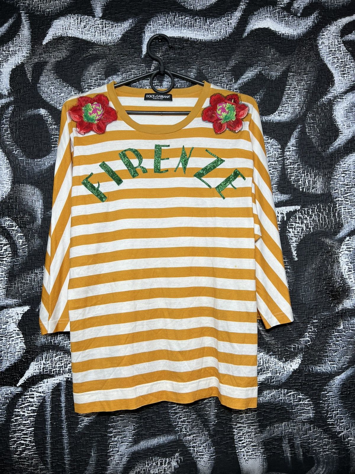 Dolce & Gabbana DOLCE & GABBANA Blouse T-shirt Orange FIRENZE RRP $1460 Size S / US 4 / IT 40 - 1 Thumbnail