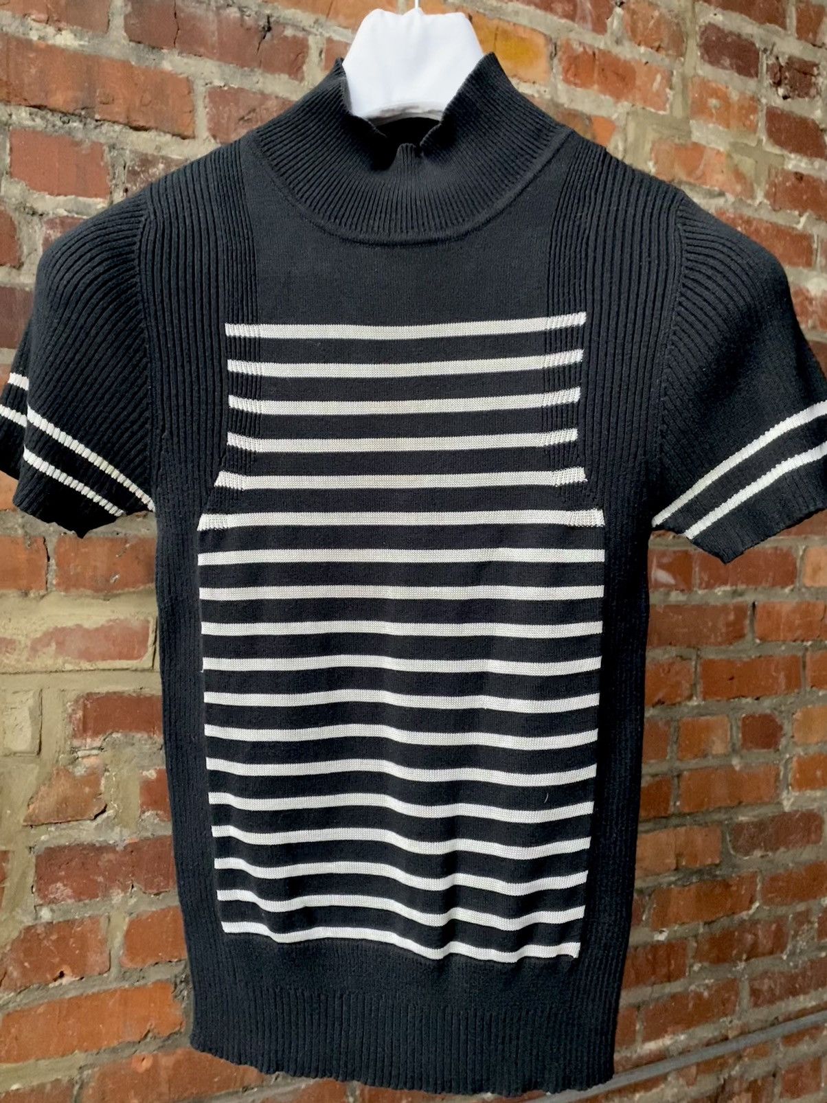 Jean Paul Gaultier Jean Paul Gaultier Nautical Striped Knit Short Sleeve Size US M / EU 48-50 / 2 - 1 Thumbnail
