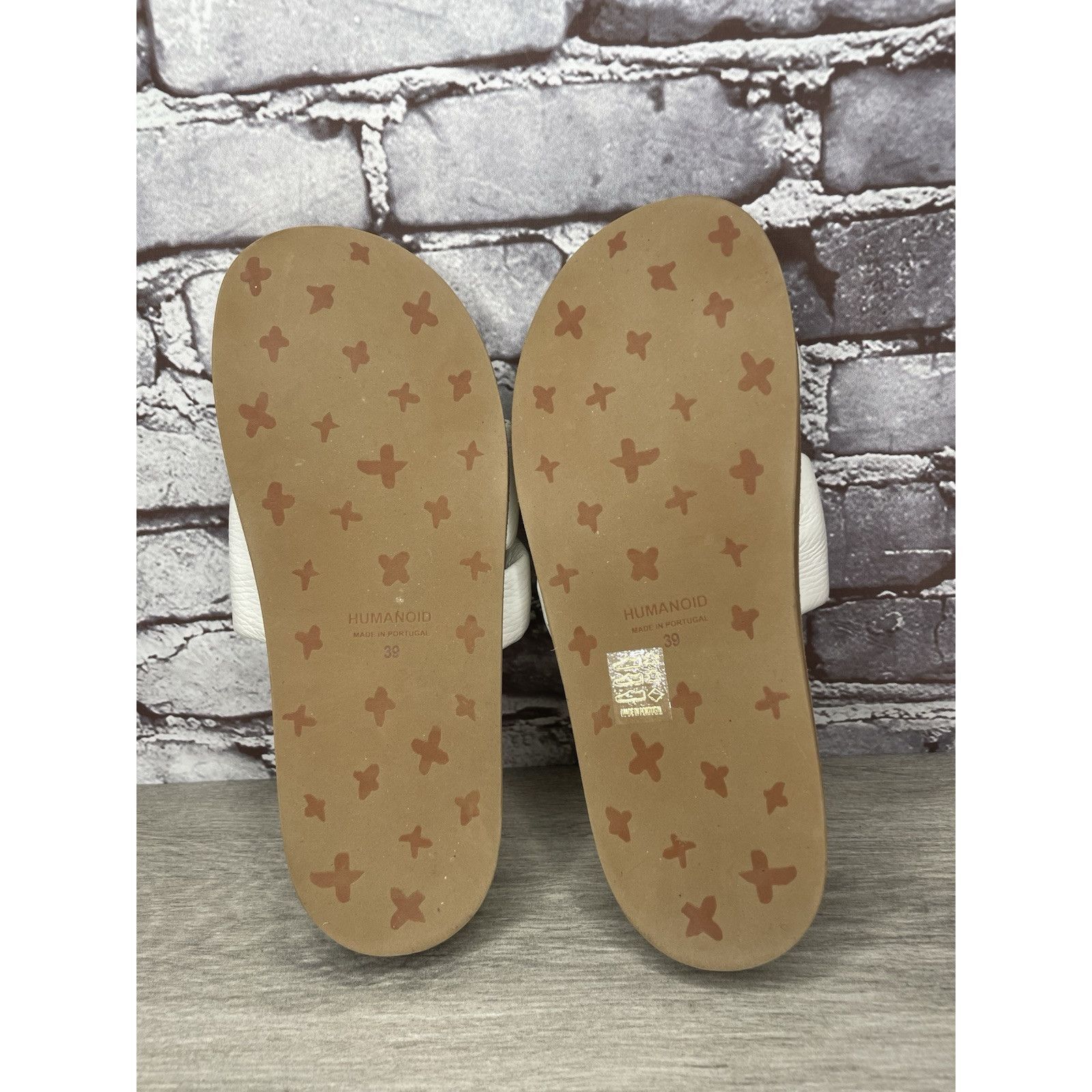 Other Humanoid White Leather Platform Strap Slides Wedge Sandals W Size US 8.5 / IT 38.5 - 11 Thumbnail