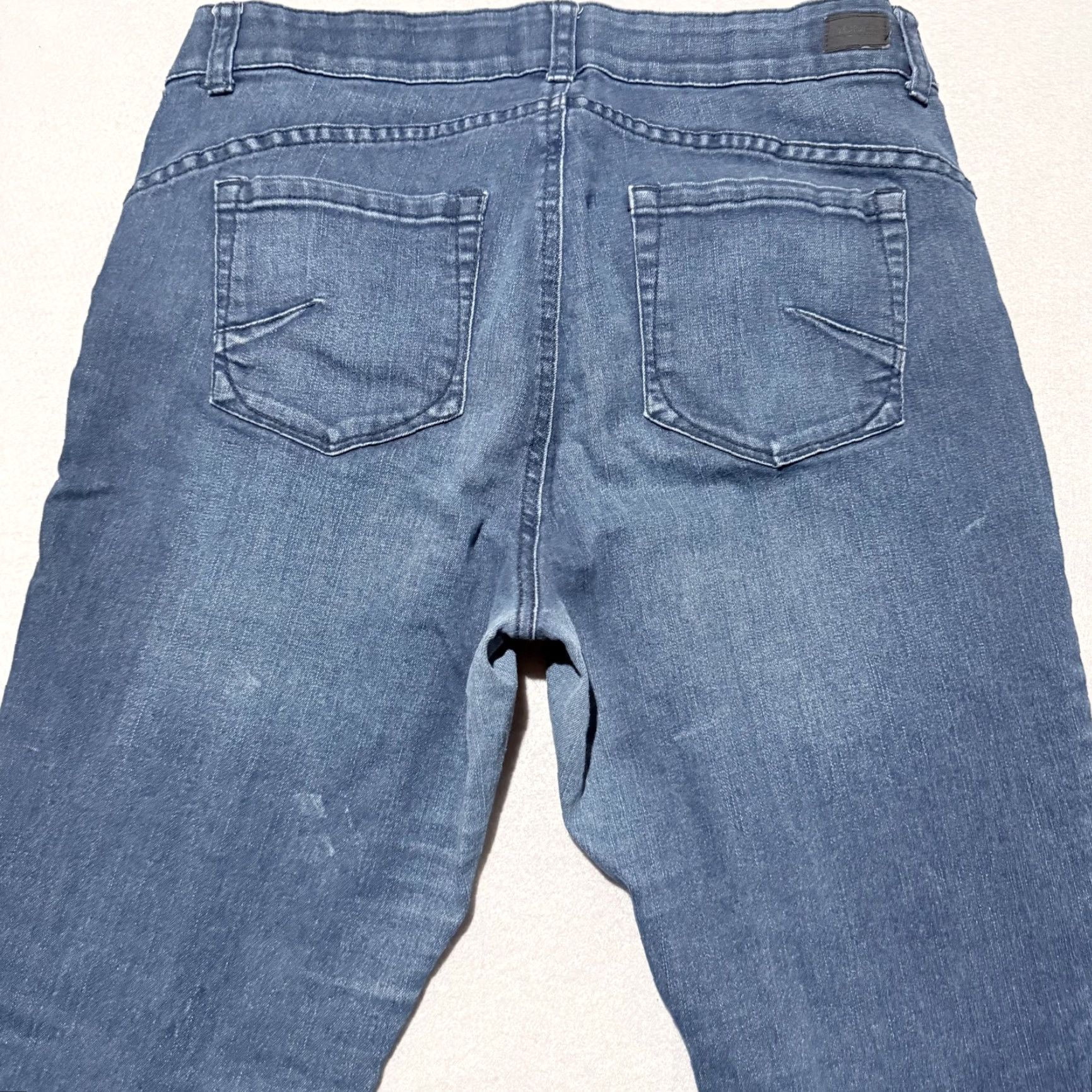 Jones New York Jones New York Stretch Denim Jeans Women Blue Dark-Wash Zip-Fly Straight-Leg 12 Size 34" / US 12 / IT 48 - 6 Thumbnail
