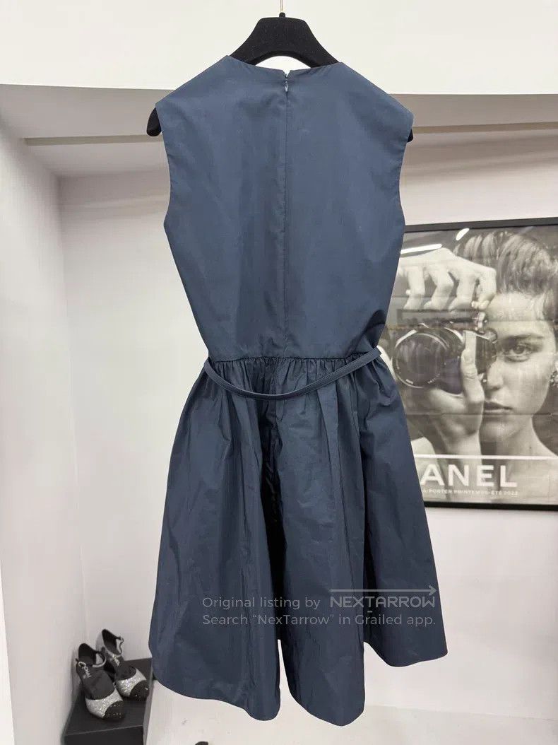 Dior Dior Blue sleeveless ty-up dress Size XS / US 0-2 / IT 36-38 - 3 Thumbnail