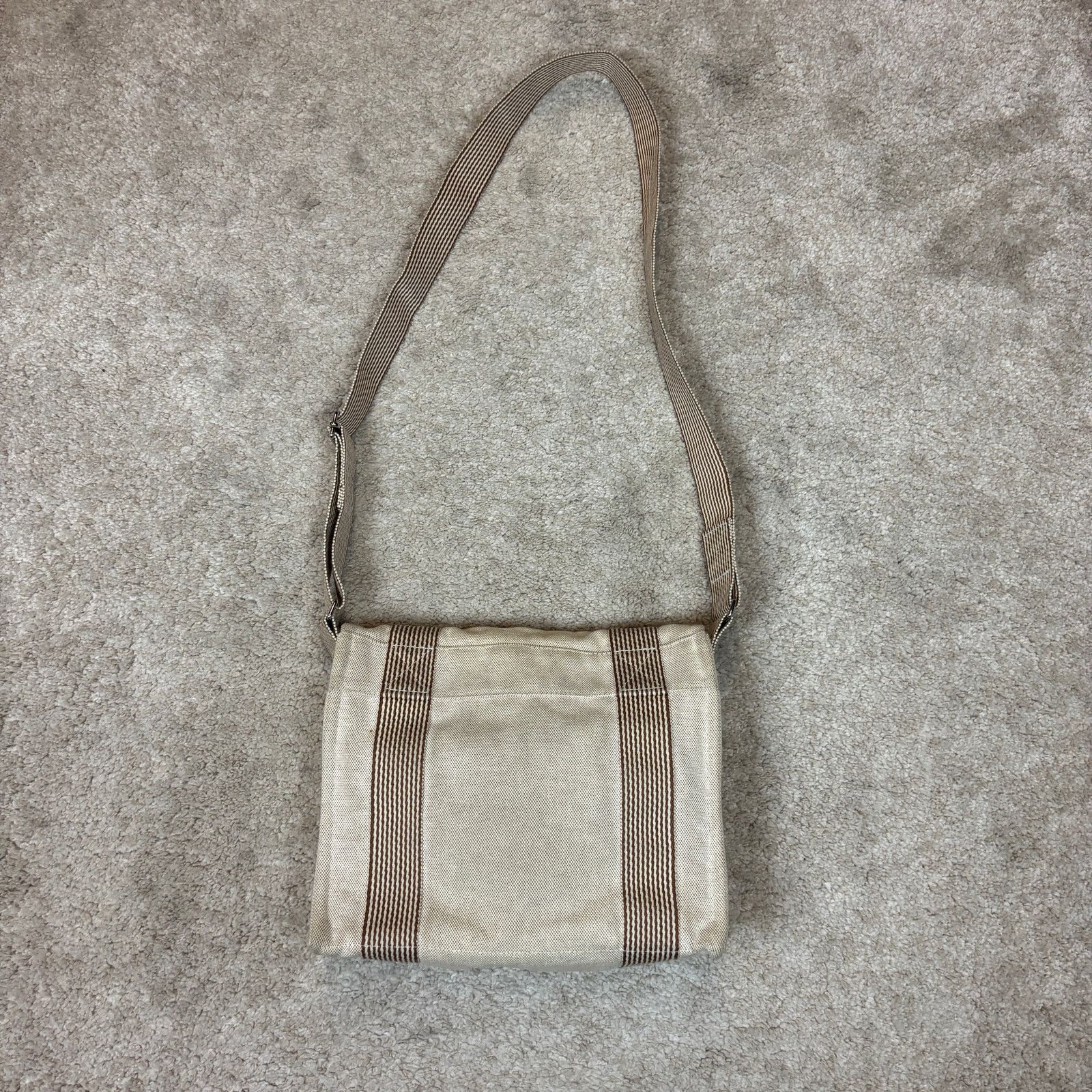 Hermes Hermes White Fourre Tout Besace PM Canvas Shoulder Bag Size ONE SIZE - 3 Thumbnail