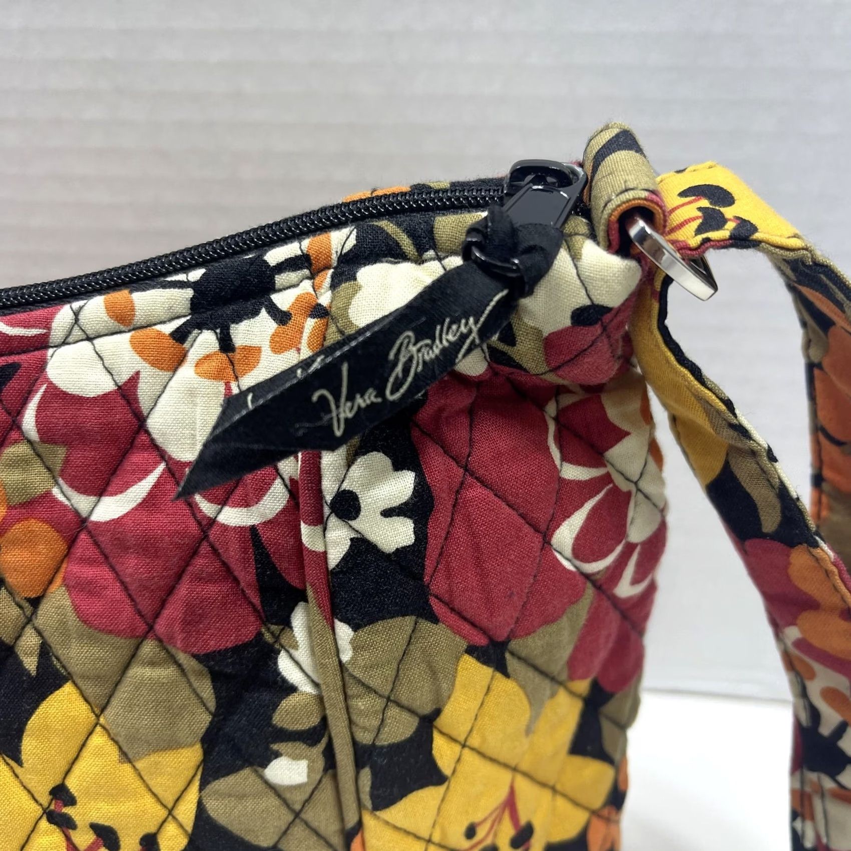 Vera Bradley Vera Bradley Crossbody Bag Hobo Womens Floral Quilted Multicolor Red Yellow Purses Size ONE SIZE - 3 Thumbnail