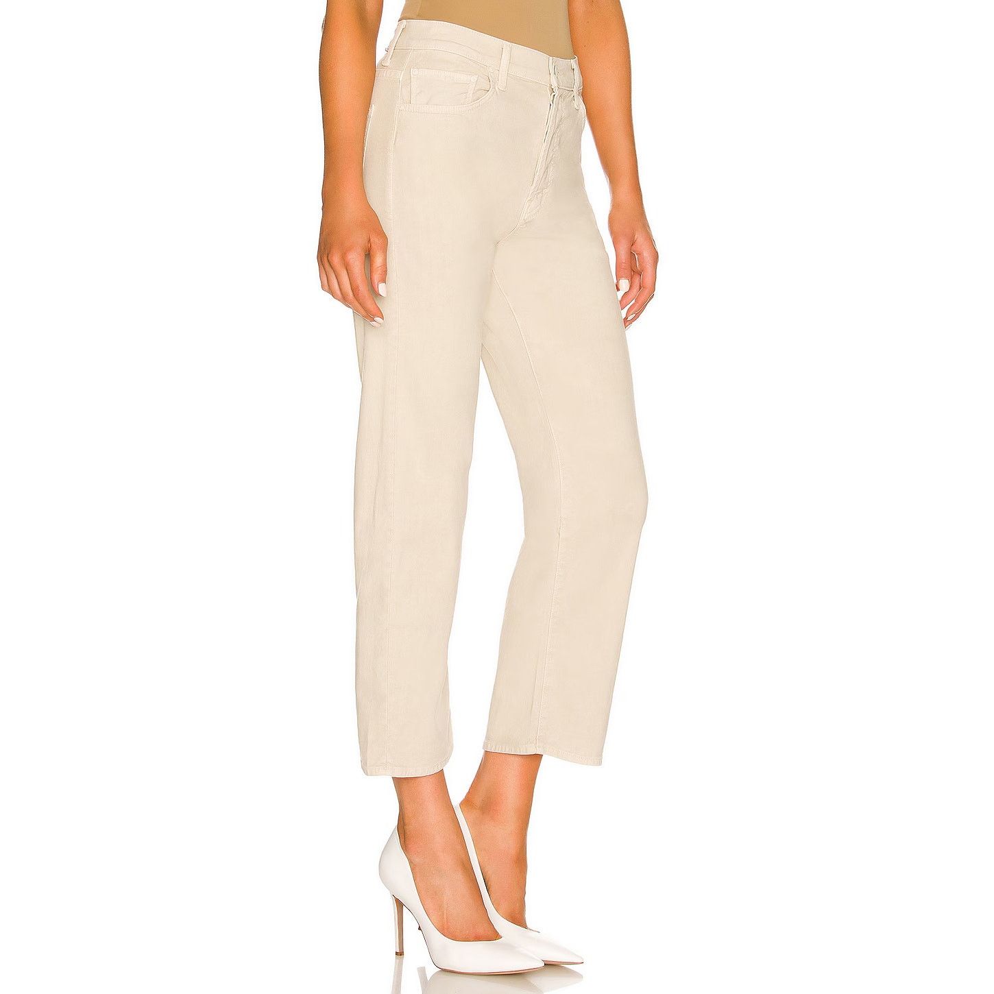 MOTHER Mother The Ditcher Crop Jeans Chalk It Up Size 25" / US 0 / IT 36 - 5 Thumbnail