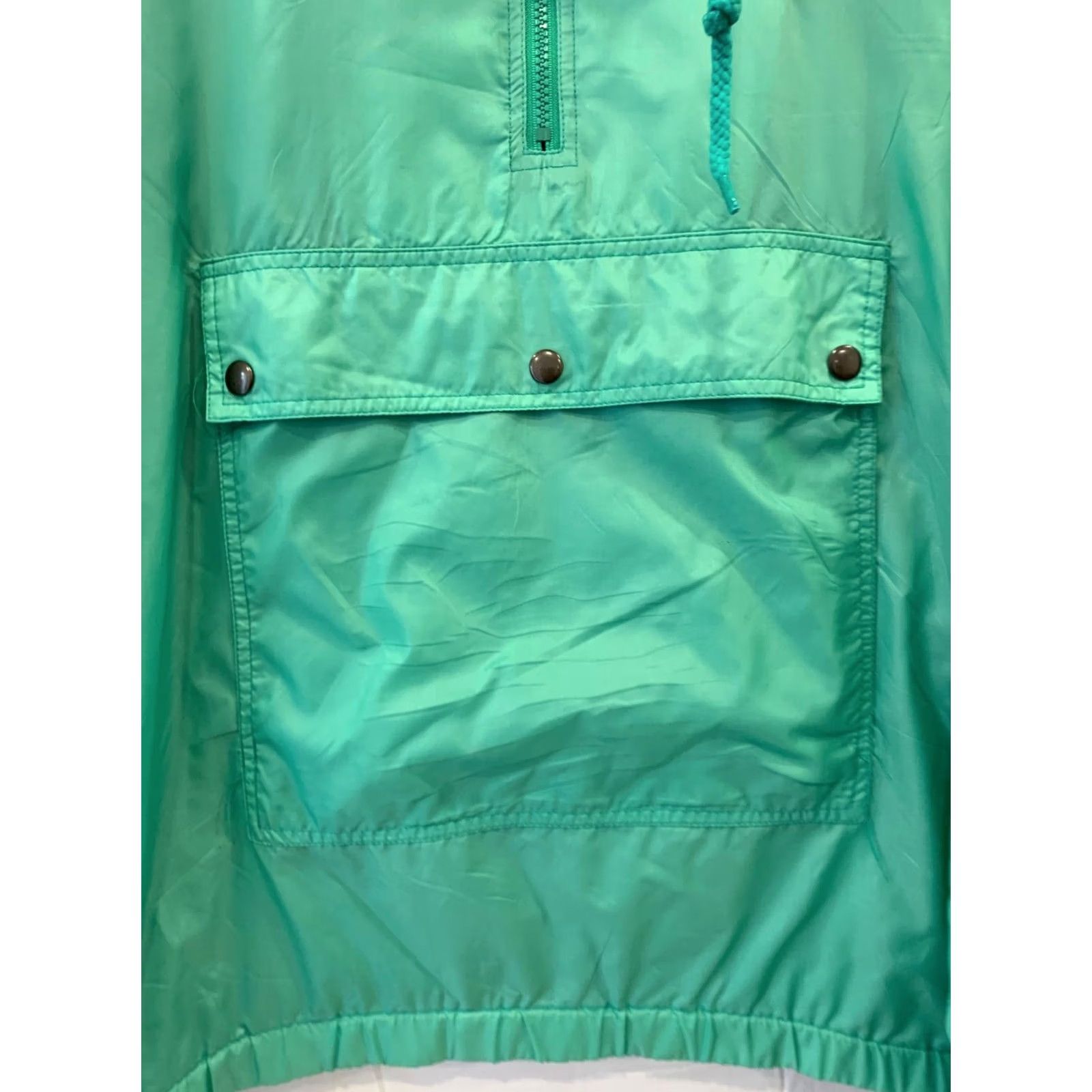 Izod VINTAGE IZOD Lacoste Anorak Windbreaker Jacket Men’s Large Teal Mint Hooded 80s Size US L / EU 52-54 / 3 - 7 Thumbnail