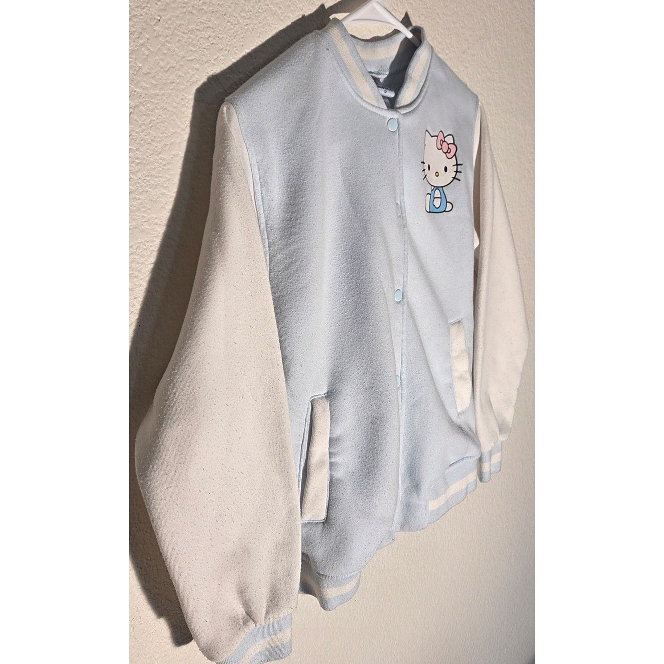 SAYHELLO Hello Kitty Varsity Jacket - Sky Blue - Girls Size 12 Size US 26 / EU 42 - 2 Thumbnail