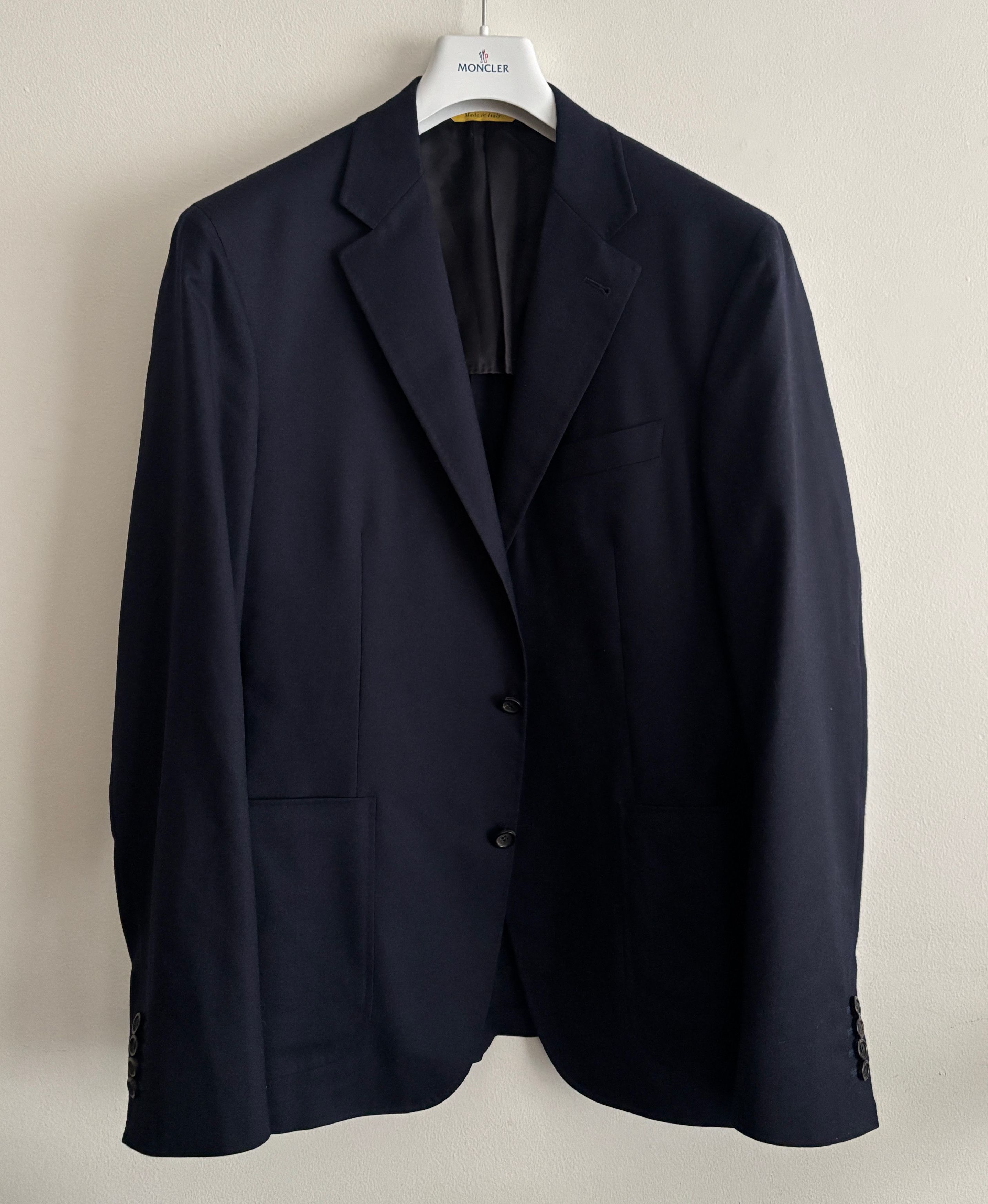 Canali $1825 Kei Unstructured Navy Wool Sport Coat/ Blazer - 44 Size 44R - 1 Thumbnail