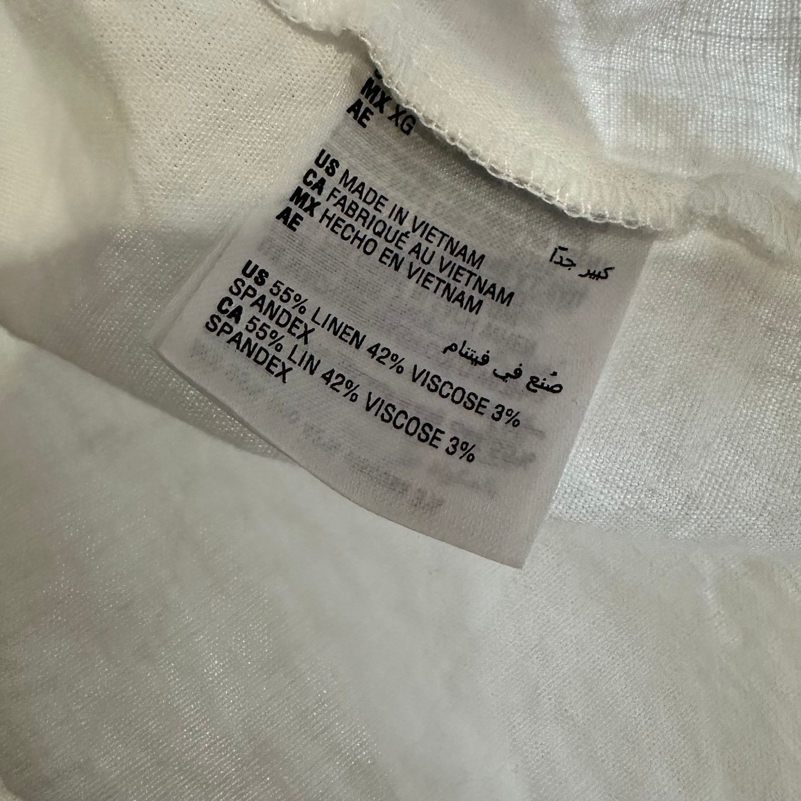 Alfani Alfani XL Linen/Viscose blouse with balloon cropped sleeves Size XL / US 12-14 / IT 48-50 - 6 Thumbnail