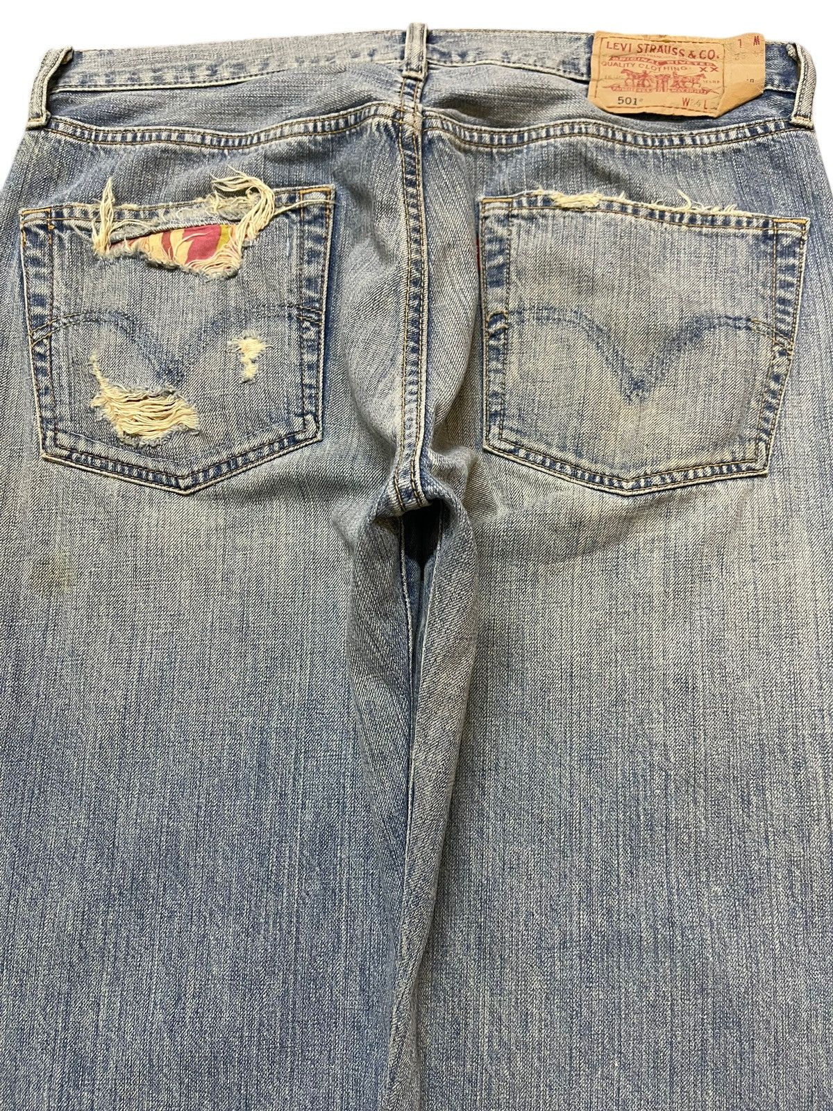 Levi's Vintage 90 Levis 501 Distressed Style Loose Jeans Size US 34 / EU 50 - 5 Thumbnail