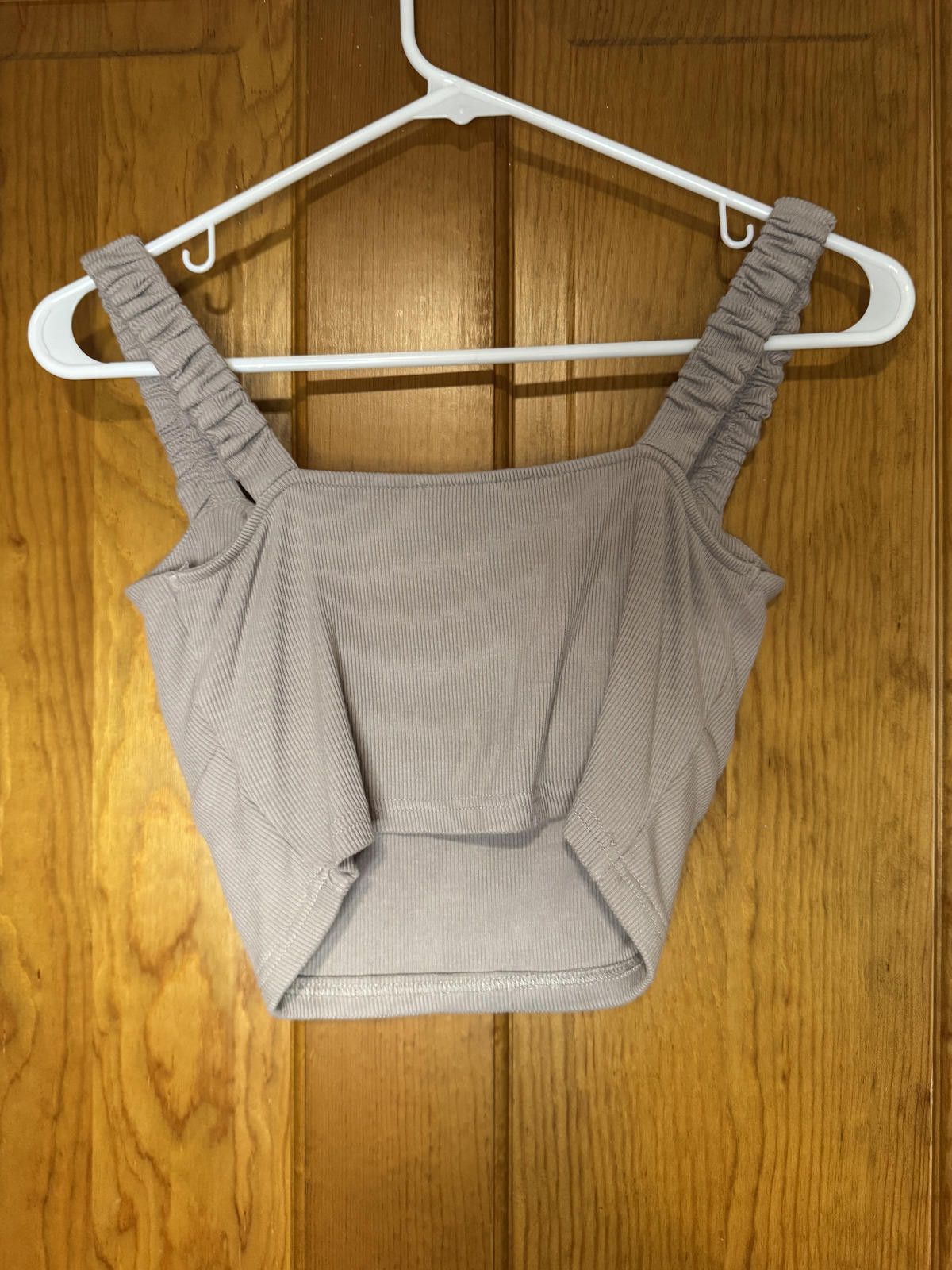 Other Listicle Women's Ribbed Crop Top with Ruched Straps Size S / US 4 / IT 40 - 2 Thumbnail