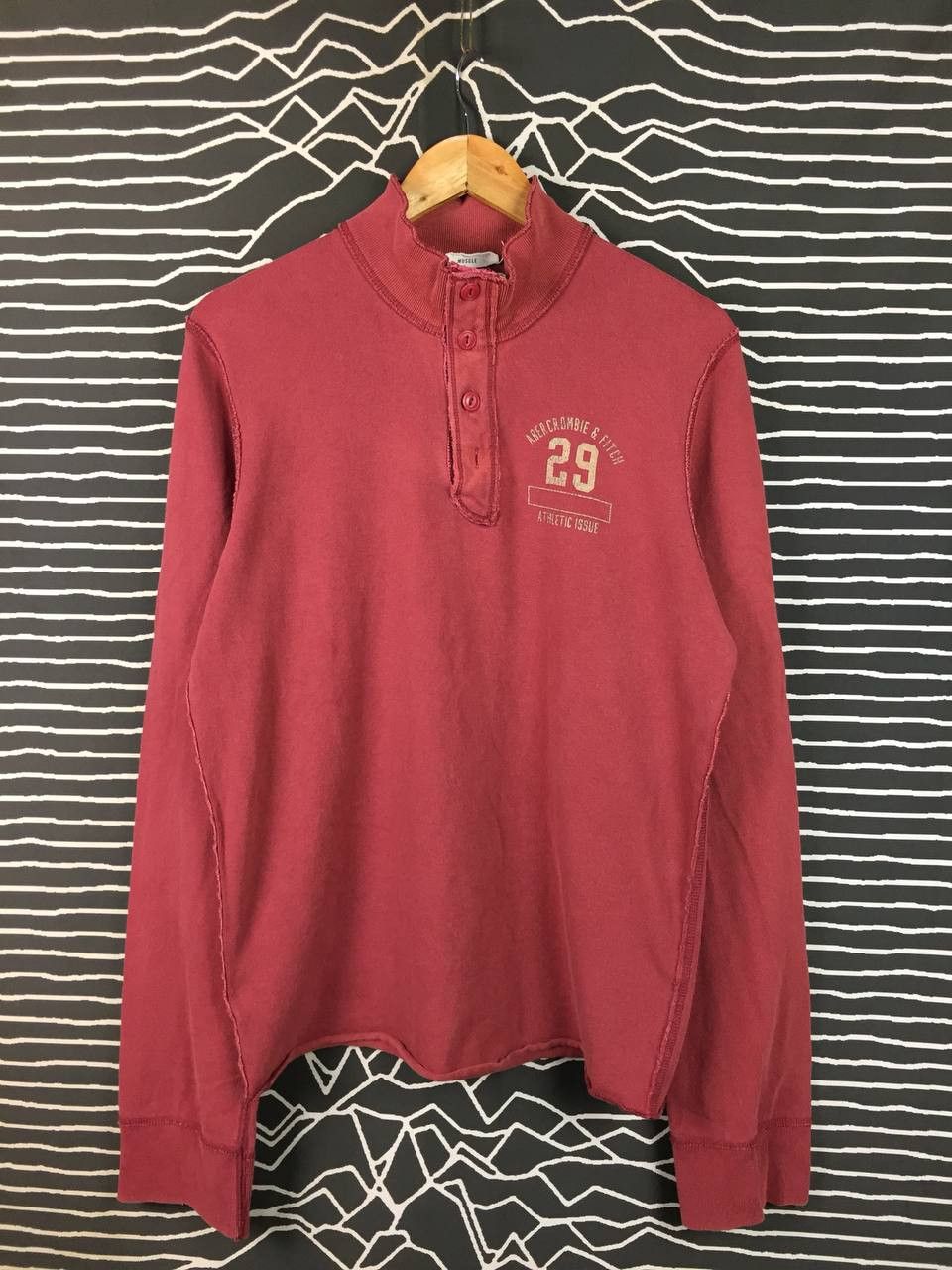 Abercrombie & Fitch Abercrombie & Fitch Athletic Issue Mock Neck Henley Tee Size US L / EU 52-54 / 3 - 1 Thumbnail