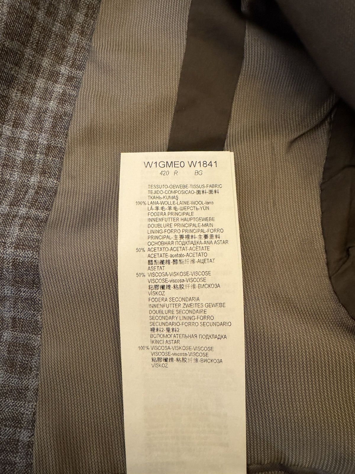 Emporio Armani Emporio Armani M Line Super 130’s Wool Check Blazer (IT 52) Size 52R - 9 Thumbnail