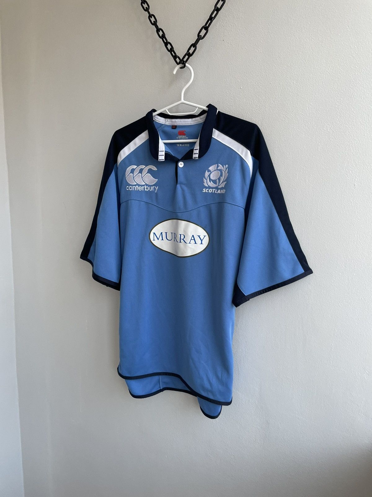 Canterbury of New Zealand Canterbury Scotland Rugby Union Jersey Navy Home Shirt Size US XL / EU 56 / 4 - 2 Thumbnail