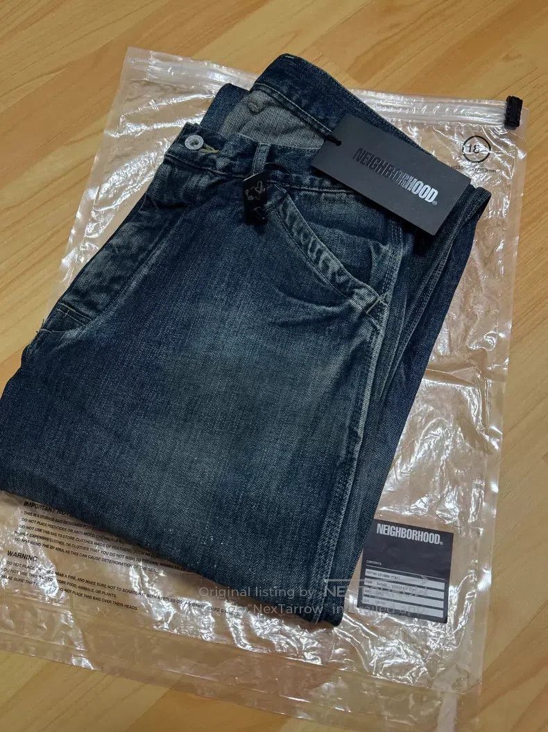 Neighborhood Neighborhood size S Bull King Washed Splattered Denim Jeans Size US 27 - 7 Thumbnail